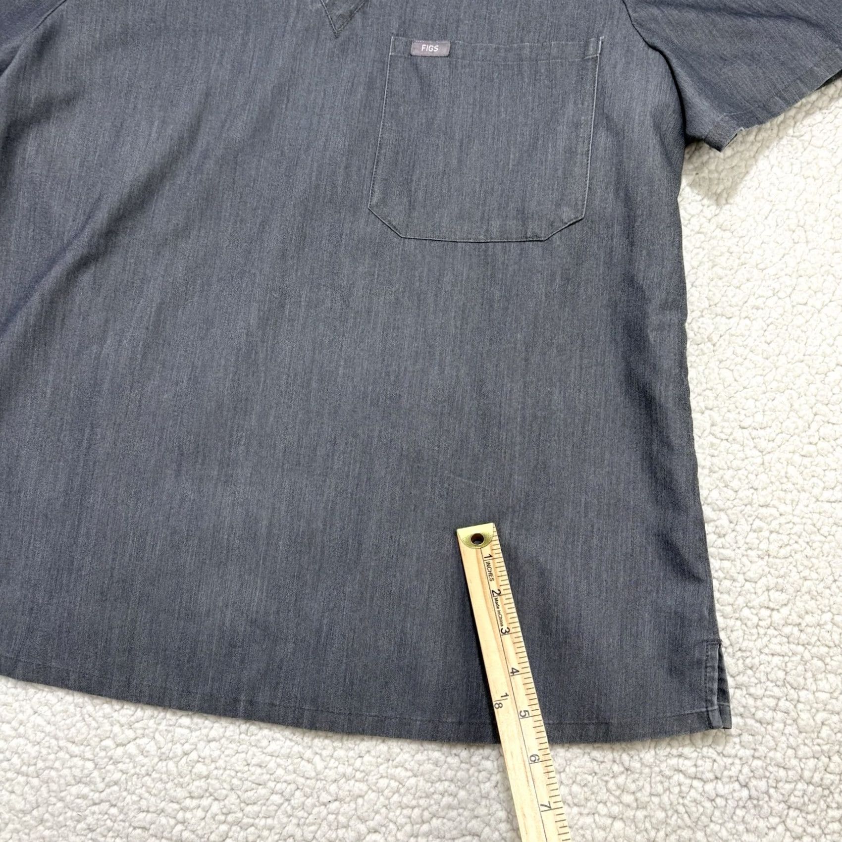Vintage FIGS Graphite Scrub Top & Livingston Pants Teal Womens XL Shirt Pants Women Solid Polyester Gray Graphite XL Womens Size XL / US 12-14 / IT 48-50 - 4 Thumbnail