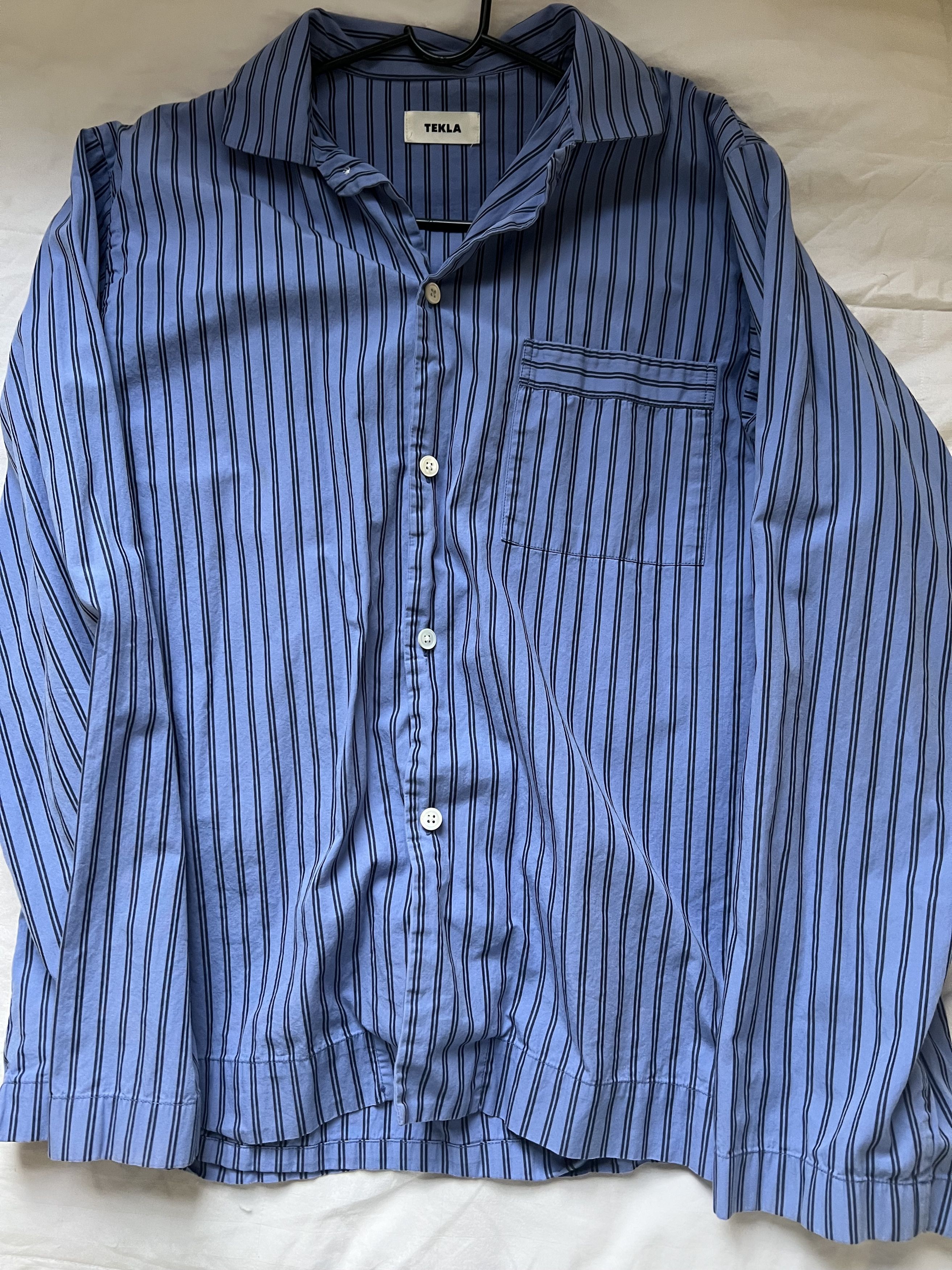 Tekla TEKLA Cotton Boro Stripe Poplin LS button down pajama shirt Size M / US 6-8 / IT 42-44 - 5 Thumbnail