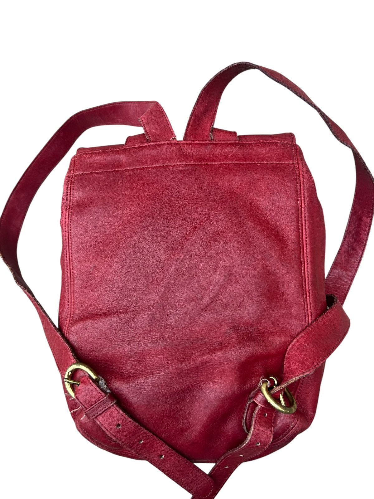 Coach Vintage 90s Coach Faded Patina Leather Backpack Bag Size ONE SIZE - 10 Thumbnail