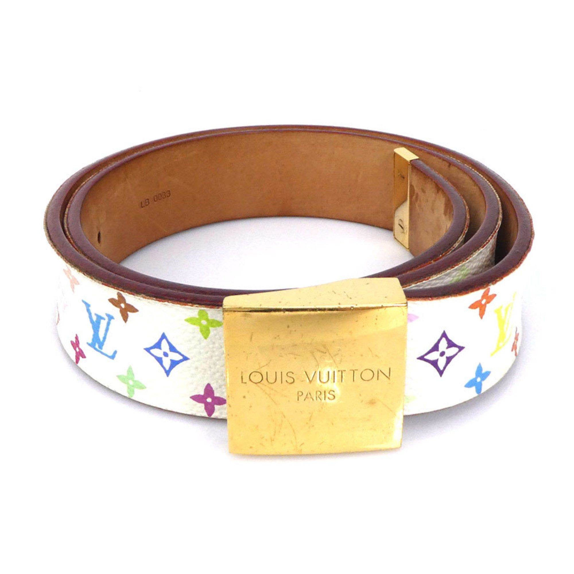 image of Louis Vuitton Belt Monogram Multicolor Suntulle Carre Multicolor/metal Bronze/gold Women's M9270W i