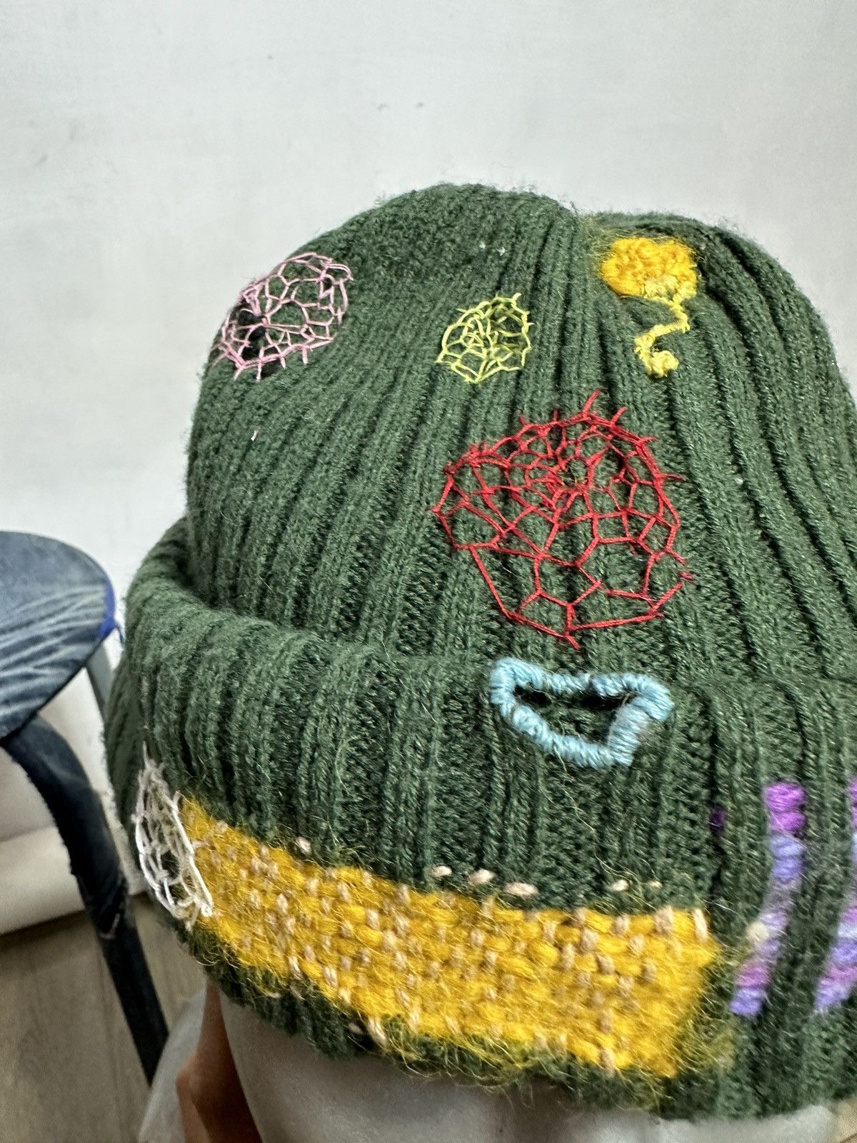 Handmade Custom Nice Design Multicolored Art Knitted Beanie Hats Size ONE SIZE - 7 Thumbnail