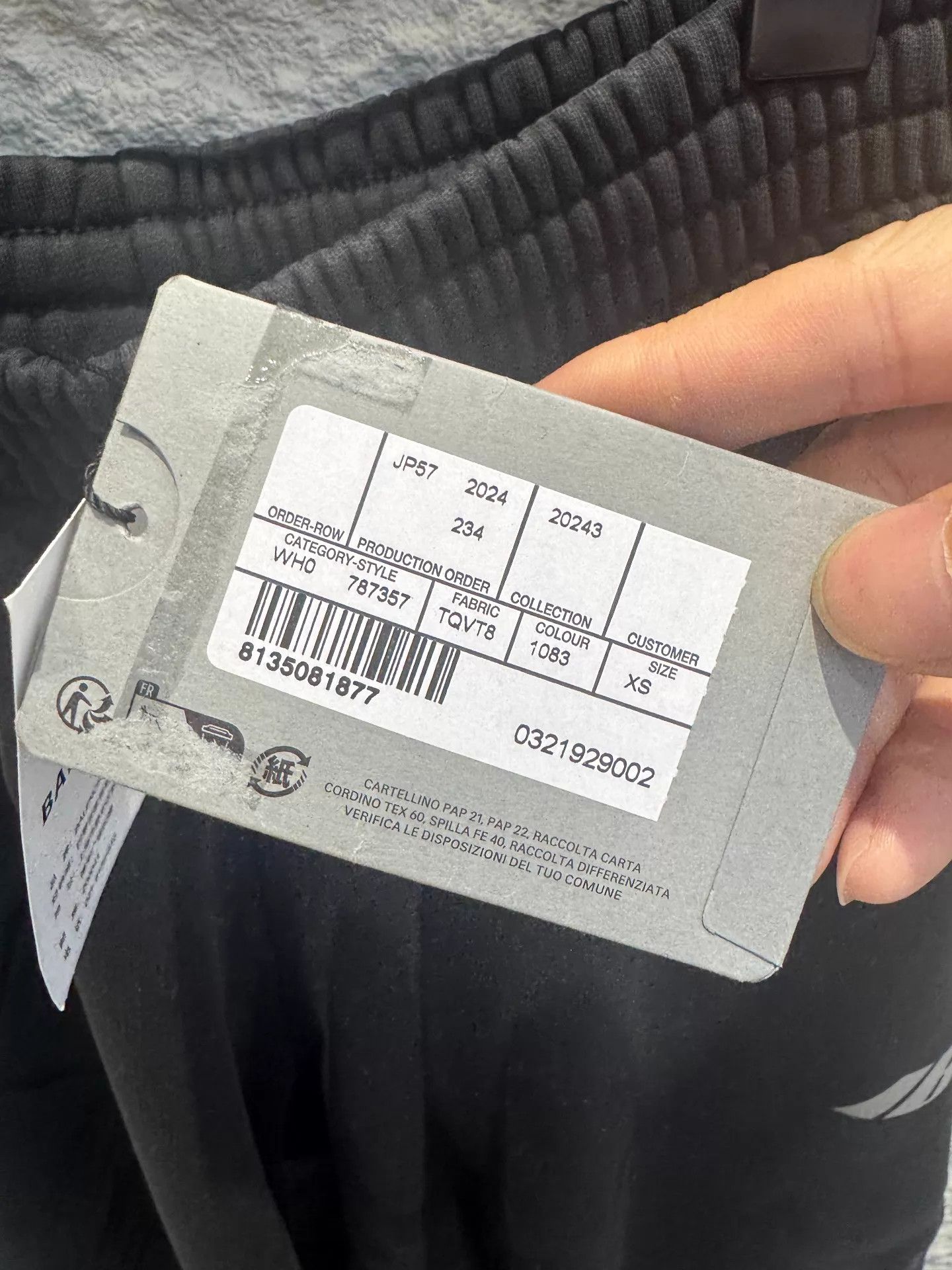 Balenciaga Balenciaga 24FW IB Reflective Logo St Blk XS Unisex Size US 28 / EU 44 - 2 Thumbnail