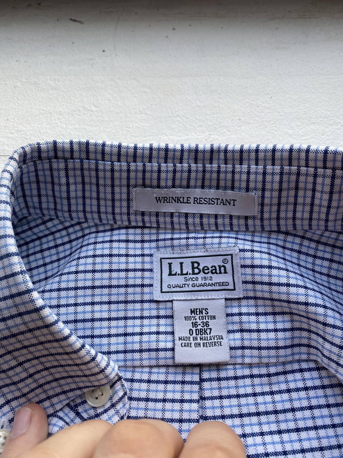 Designer × L.L. Bean × Vintage 00s L.L. Bean Checked Shirt Relaxed Fit Mens Vintage Size US L / EU 52-54 / 3 - 2 Thumbnail
