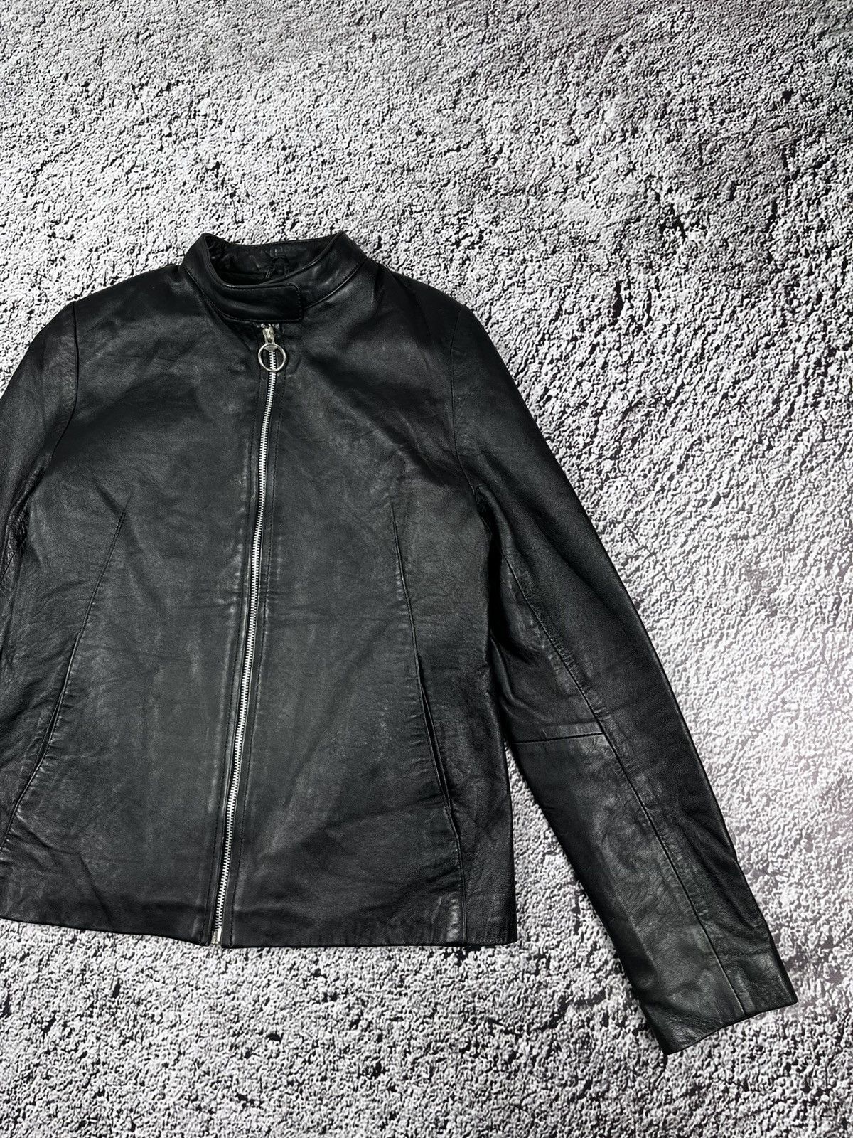 Leather Vintage Y2K leather jacket avantgarde biker style size 10 Size M / US 6-8 / IT 42-44 - 3 Thumbnail