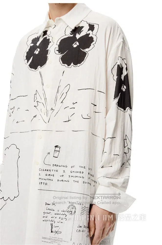 Loewe LOEWE Cotton pansy print shirt Size US S / EU 44-46 / 1 - 3 Thumbnail