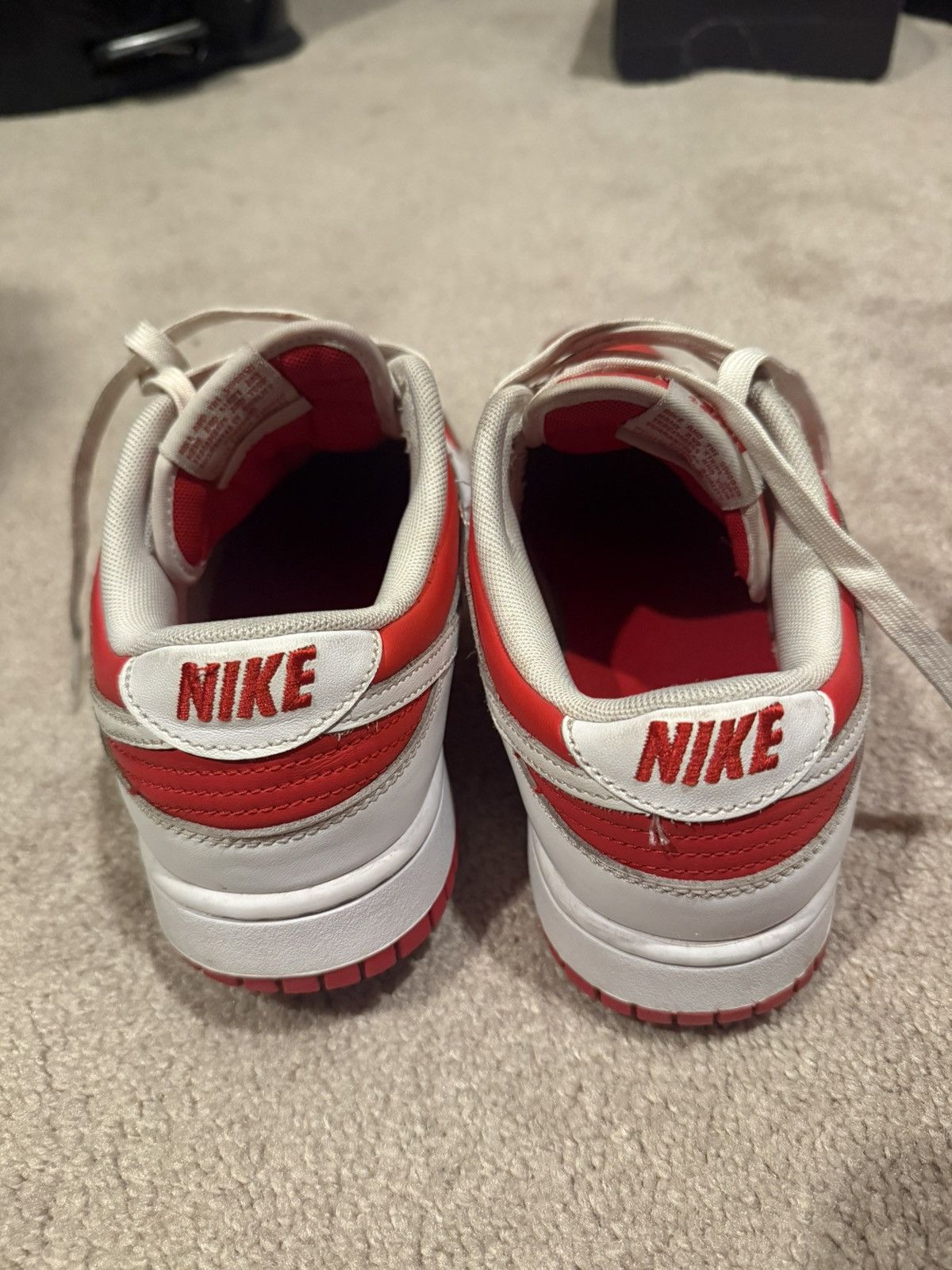 Nike championship red nike dunk low retro Size US 9 / EU 42 - 5 Thumbnail