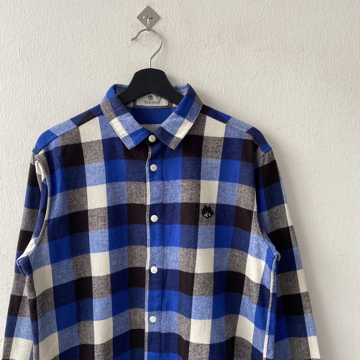 Issey Miyake × Japanese Brand × Ne-Net Ne-net by Issey Miyake Flannel Shirts Size US M / EU 48-50 / 2 - 4 Thumbnail