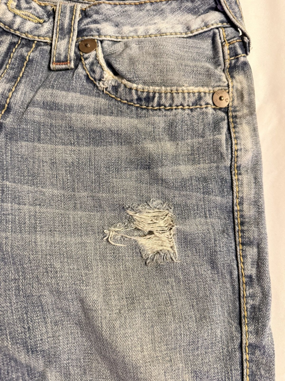 True Religion × Vintage Rainbow True Religion Jeans Real Vintage Y2K Bobby Big T Cut Size 31" - 21 Thumbnail