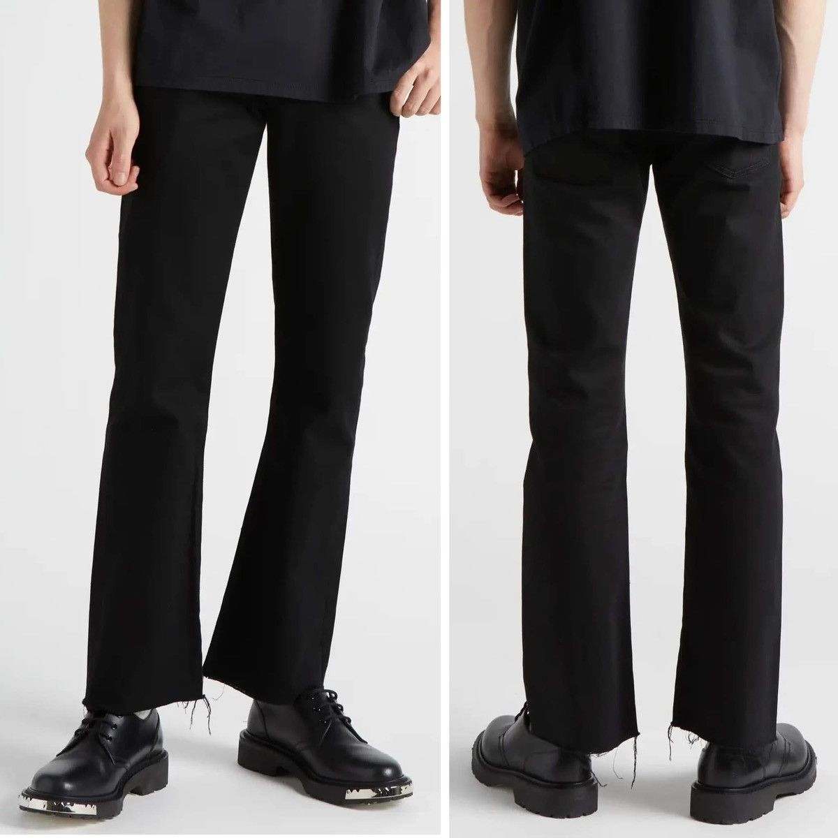CELINE PANTALON DYLAN ブラックスラックス　ブーツカット CELINE - celine dylan ディラン フレアデニム ブーツカット hediの