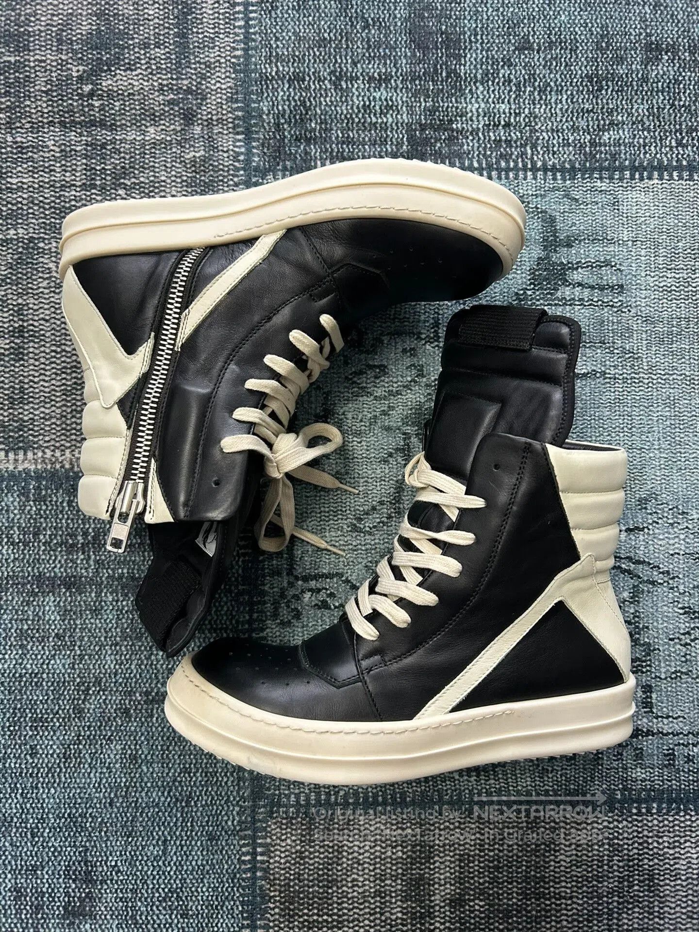Rick Owens Rick Owens Triangle Design Leather Sneakers. Size US 5 / EU 37 - 1 Thumbnail