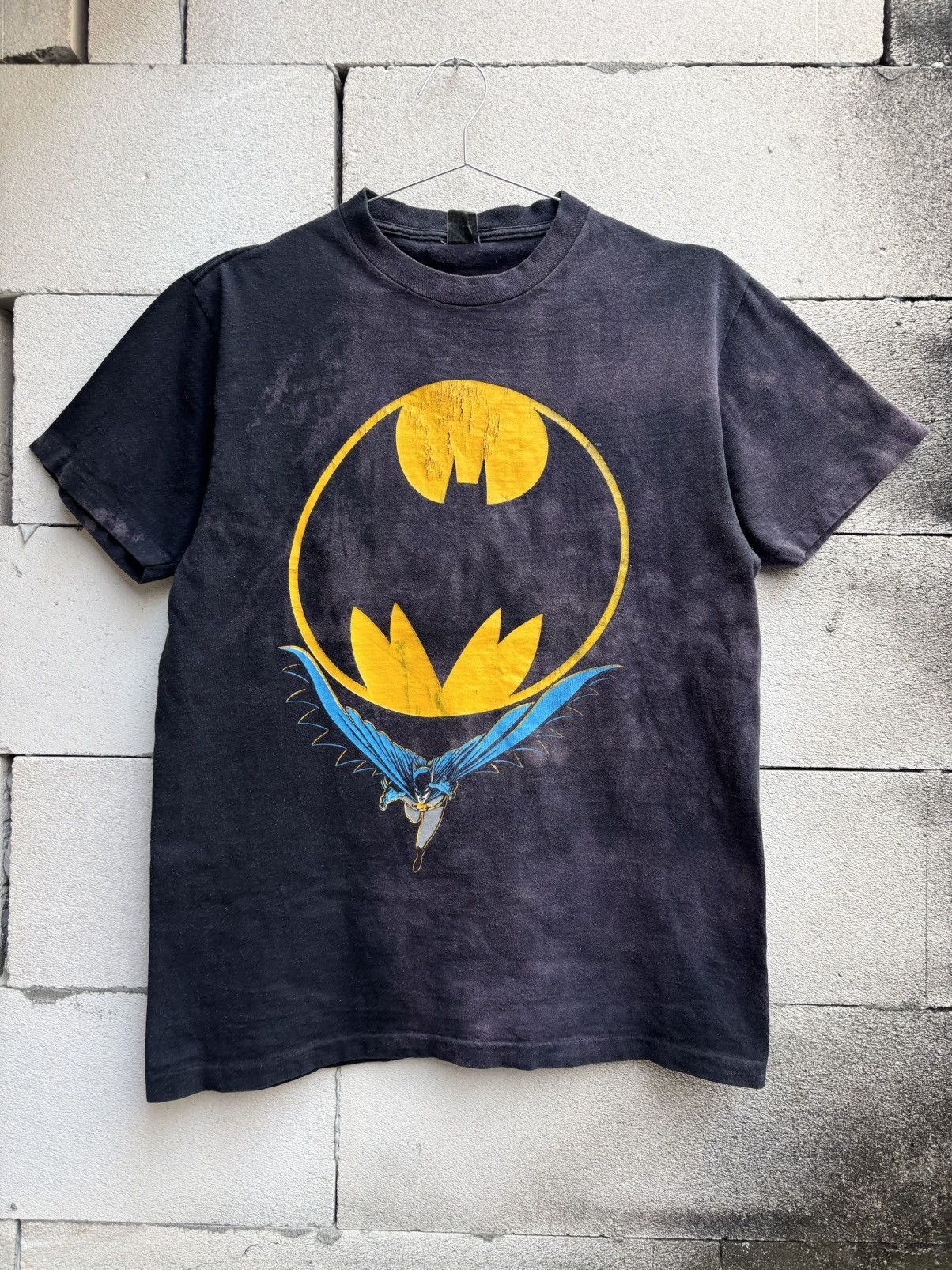 Vintage Thrashed Faded BATMAN 80s T Shirt Distressed ERD Grunge Size US M / EU 48-50 / 2 - 1 Thumbnail