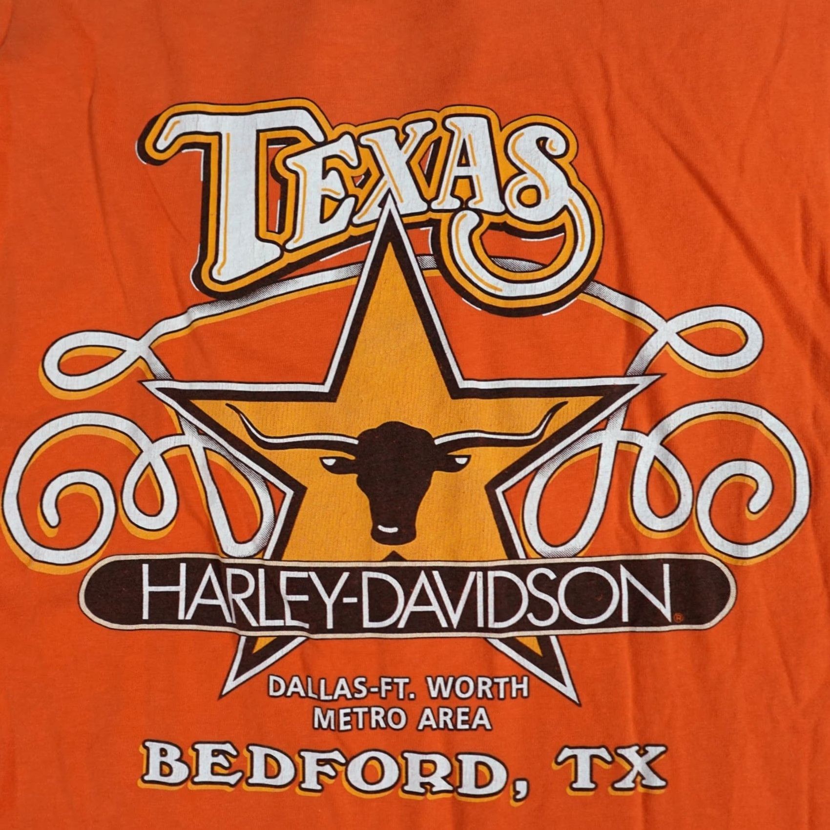 Harley Davidson VINTAGE Harley-Davidson T-shirt Long Sleeve Men's L Orange 2005 USA Size US L / EU 52-54 / 3 - 2 Thumbnail