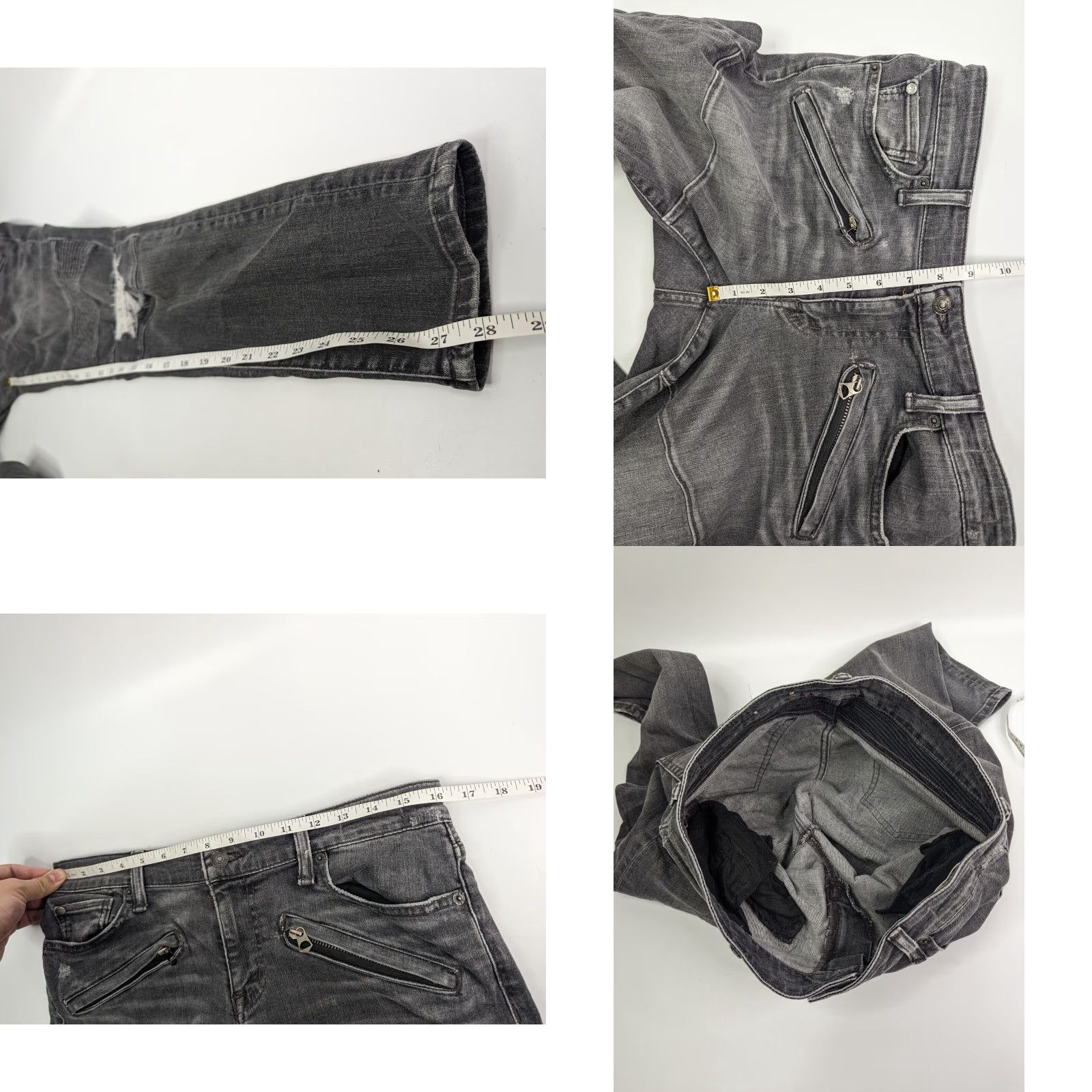 Ralph Lauren VINTAGE Denim & Supply Ralph Lauren Distress Hutton Moto Biker Morgan Crop Skinny Jeans Denim & Supply Ralph Lauren Size 24" / US 00 / IT 34 - 8 Thumbnail