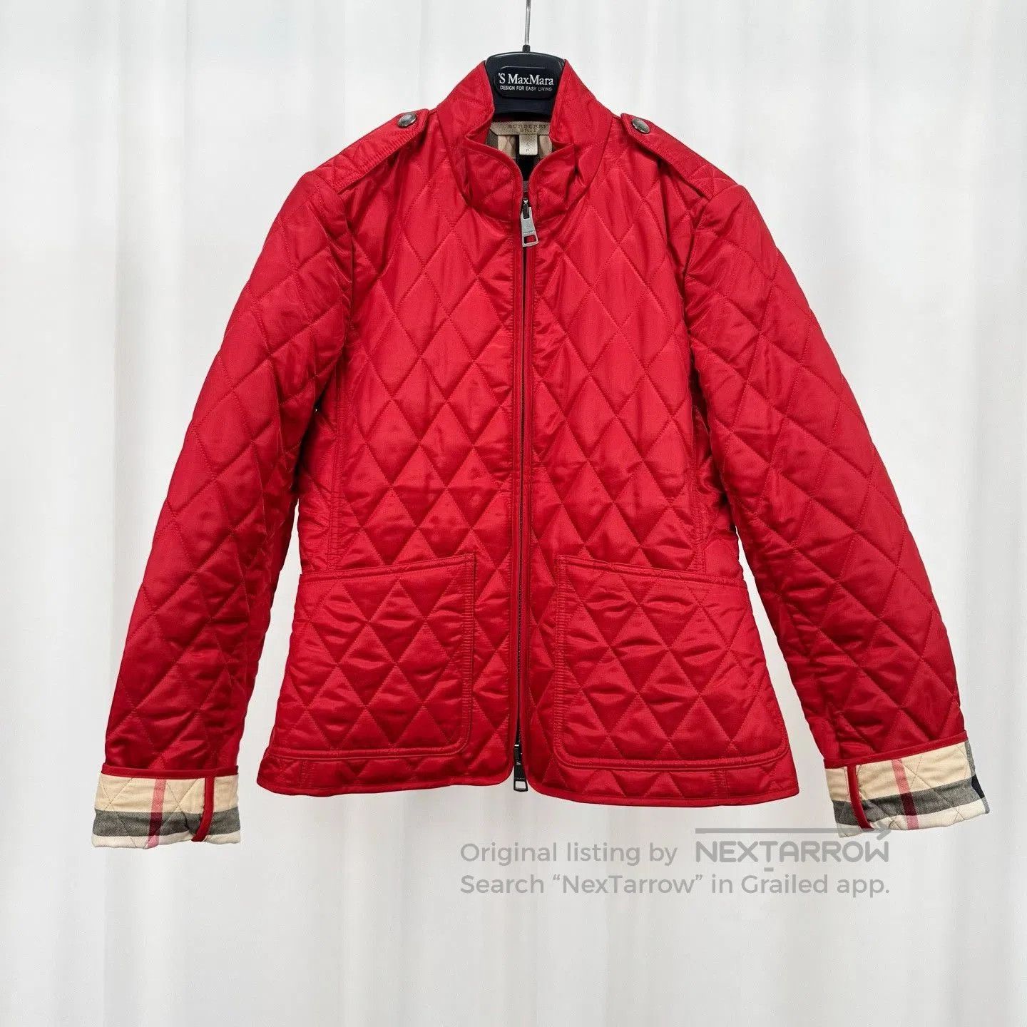 Burberry Burberry Check-Lined Quilted Cotton Coat. Size S / US 4 / IT 40 - 1 Thumbnail