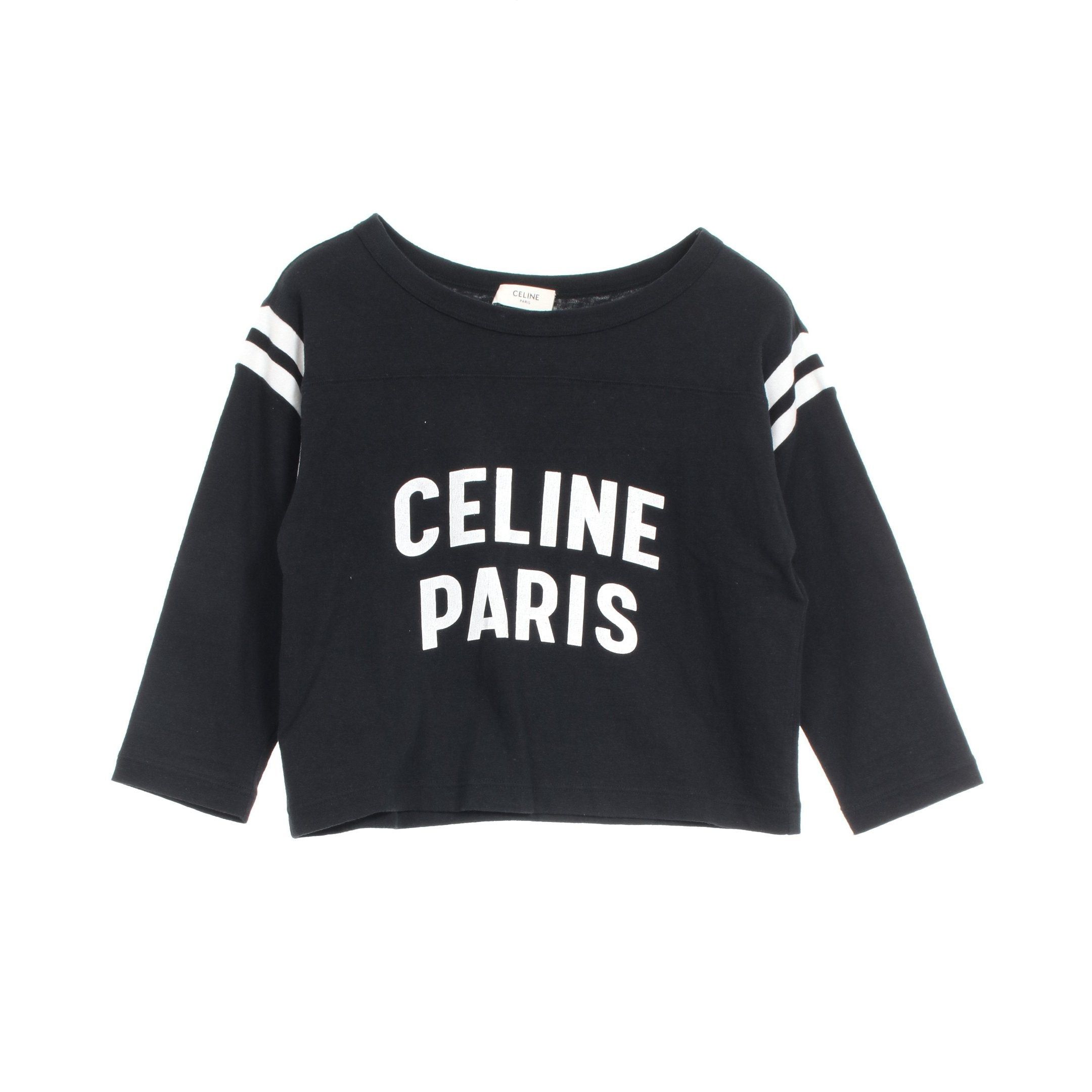 Celine Celine Cut And Sew Logo Print Cotton Black White Size ONE SIZE - 1 Thumbnail