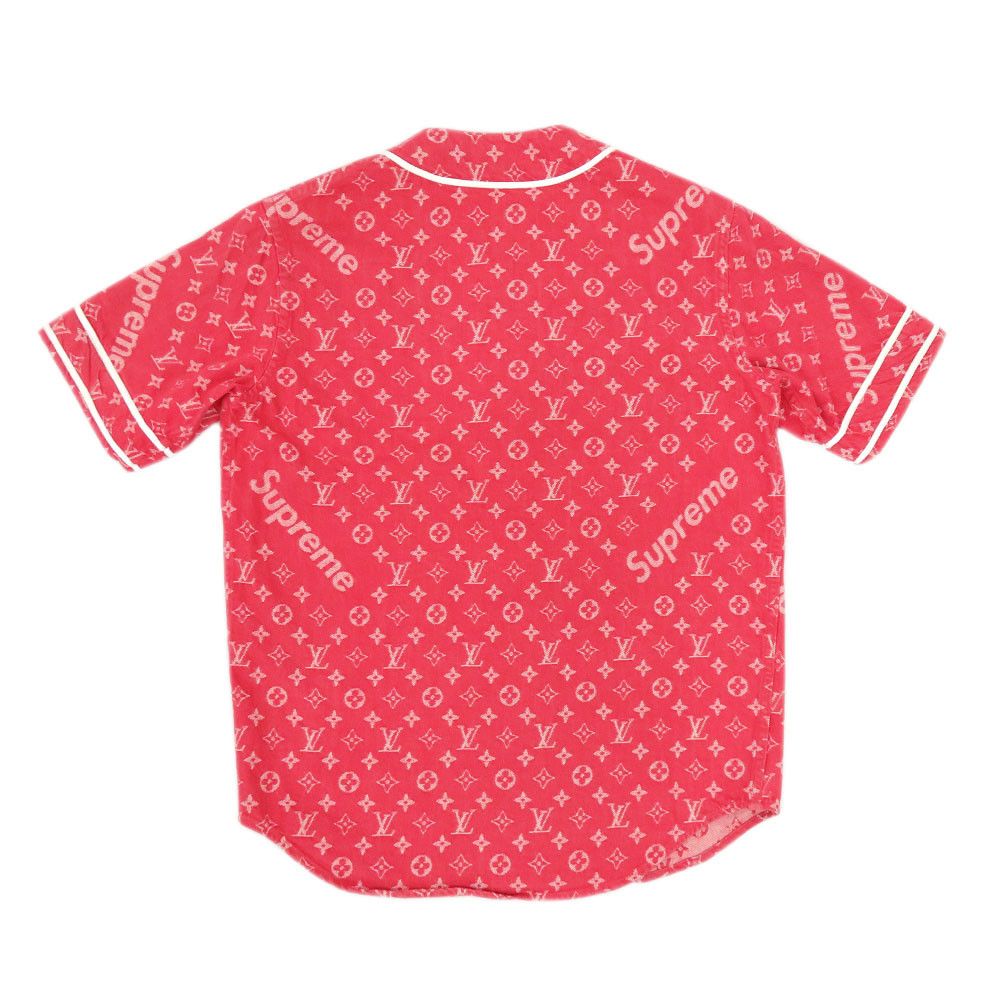 Louis Vuitton × Supreme Louis Vuitton x Supreme Jacquard Denim Baseball Jersey Size US XS / EU 42 / 0 - 2 Thumbnail