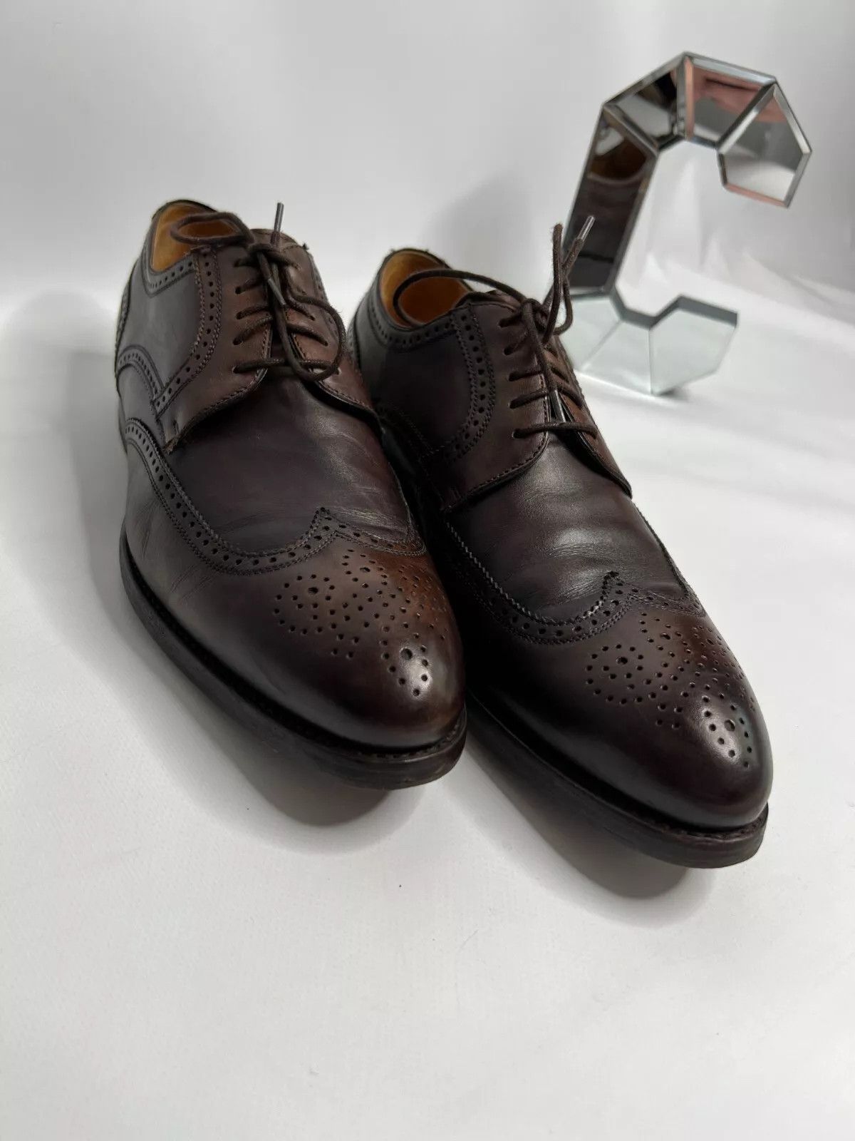 Berwick 1707 Berwick 1707 Chocolate Brown Leather Brogues Shoes 11 US Size US 11 / EU 44 - 4 Thumbnail