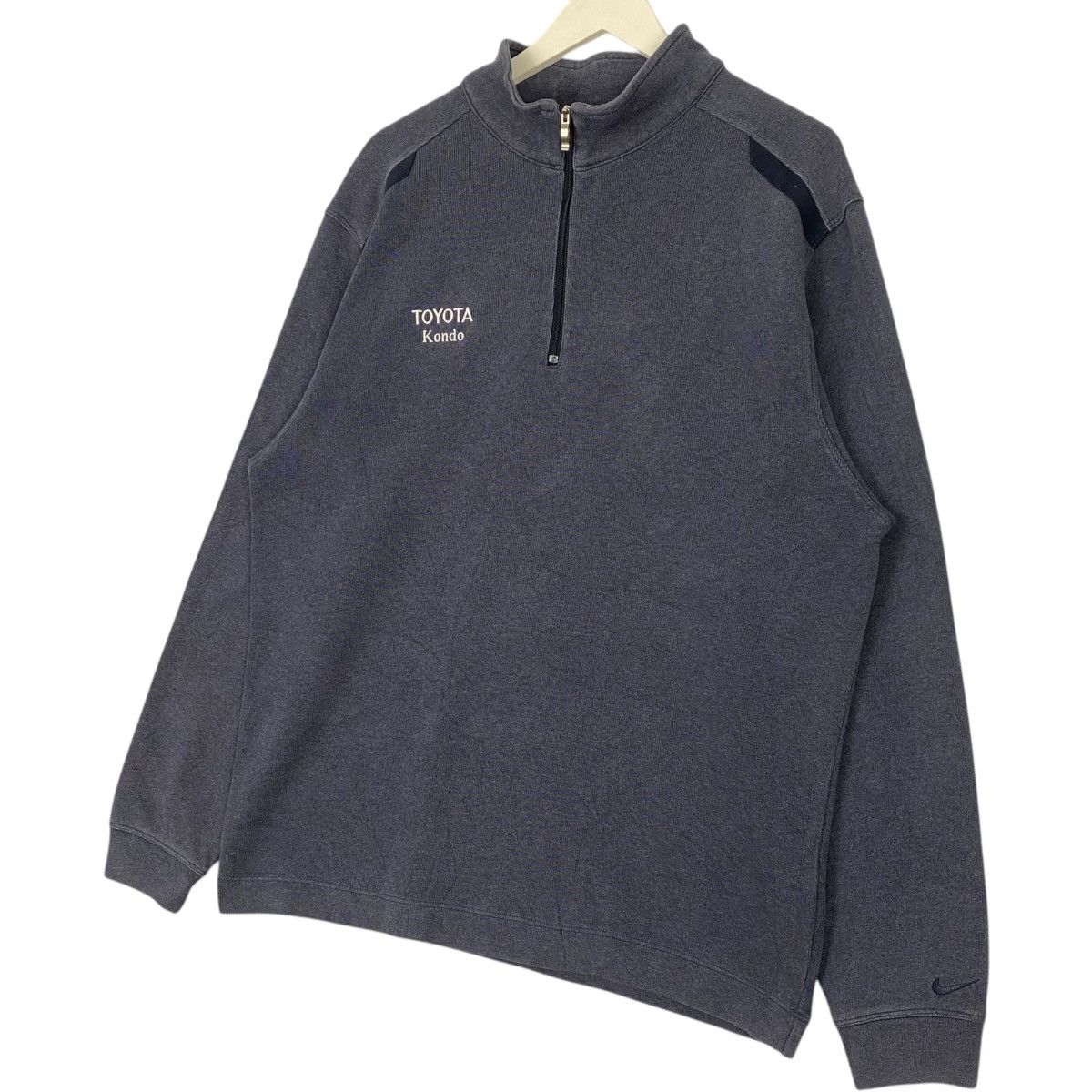 Nike × Vintage Vintage Nike Golf Quarter Zip Sweatshirt Blue Stones Size US M / EU 48-50 / 2 - 2 Thumbnail