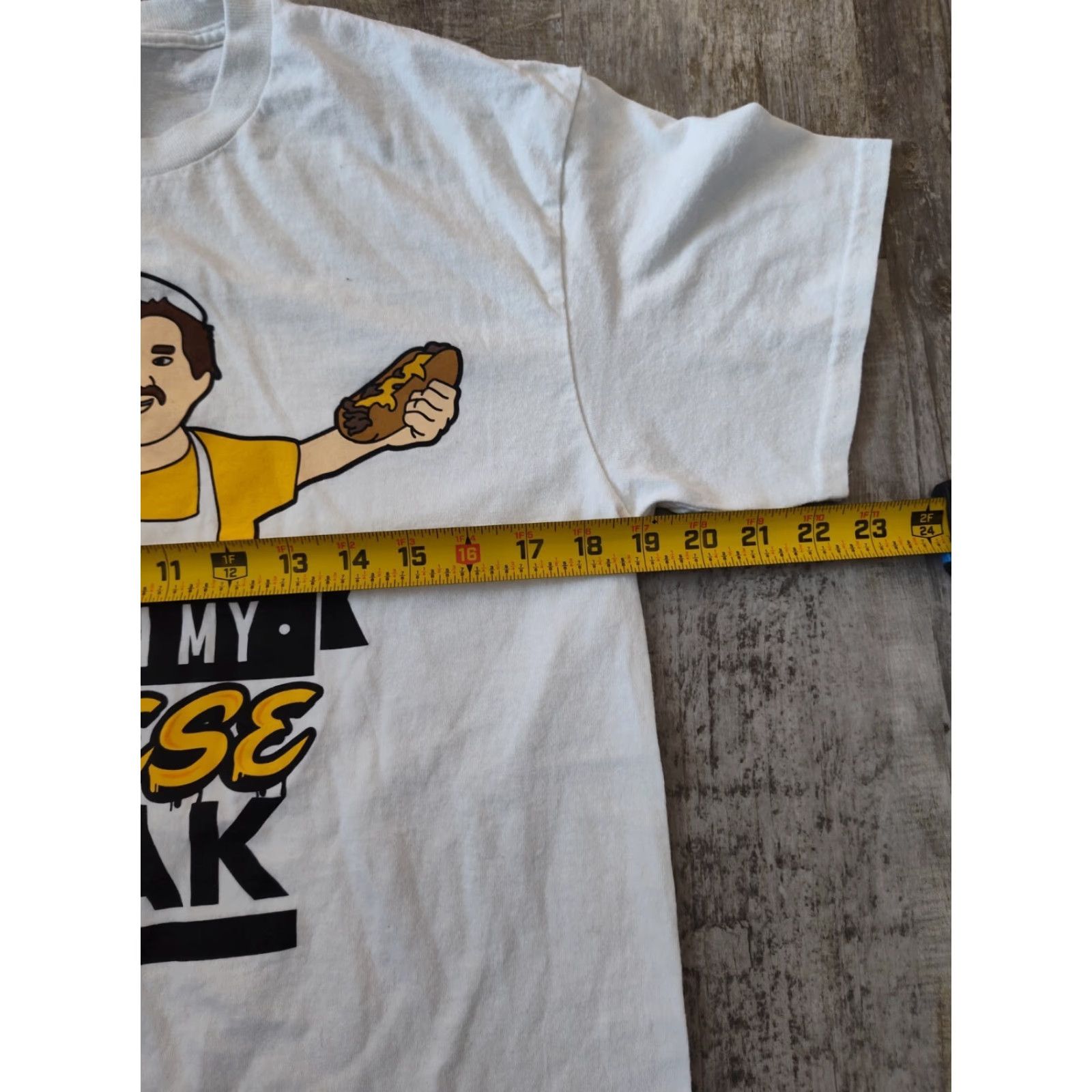 Gildan GILDAN Pardon My Cheese Steak White T-Shirt Medium Mens Size US M / EU 48-50 / 2 - 4 Thumbnail