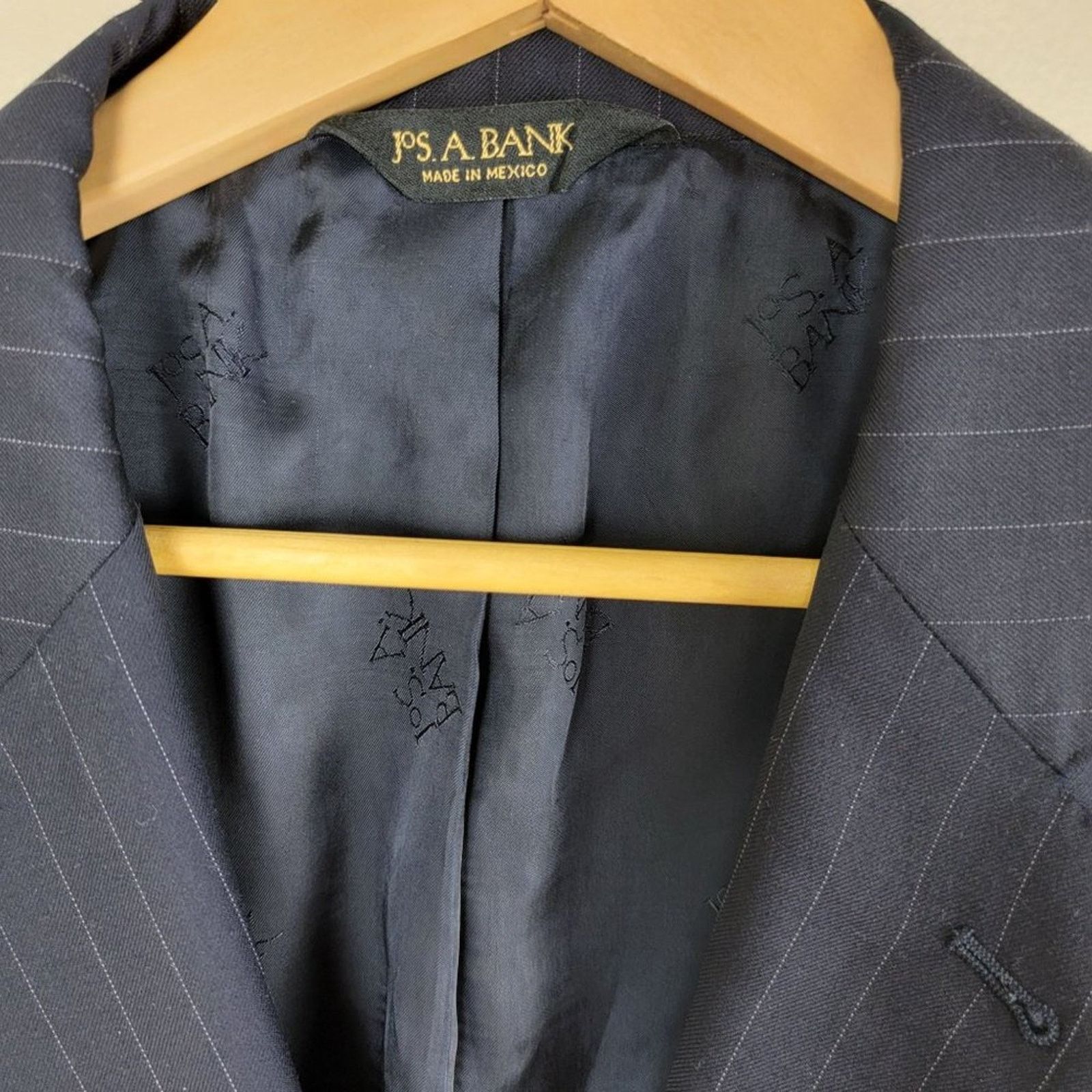Jos. A. Bank Jos. A Bank Mens Gordon Pinstripes Wool Suit Blazer size 46R Size 46R - 5 Thumbnail