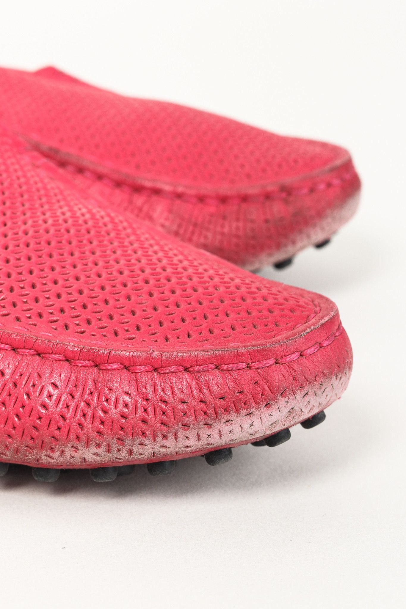 Tod's Tod's Pink Textured-Leather Gommino Driving Loafers Size US 7 / IT 37 - 5 Thumbnail