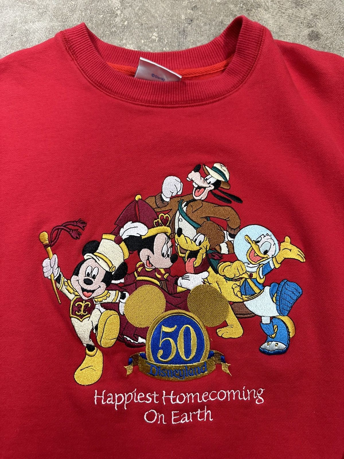 Disney Crazy Y2K Disneyland 50th Anniversary Sweatshirt Size M / US 6-8 / IT 42-44 - 4 Thumbnail