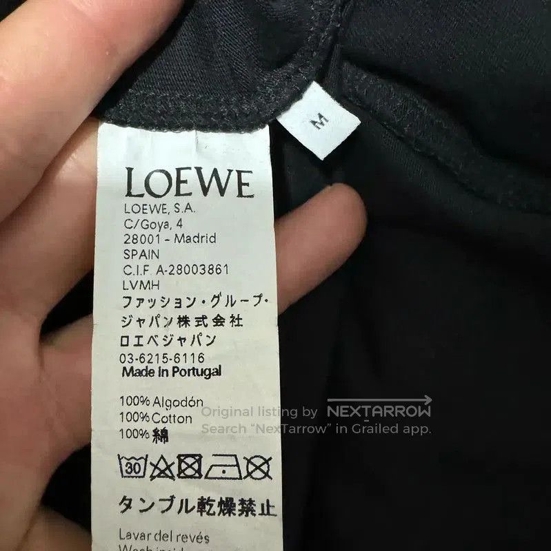 Loewe Loewe Black Cotton Embroidered Logo T-Shirt . Size M / US 6-8 / IT 42-44 - 5 Thumbnail