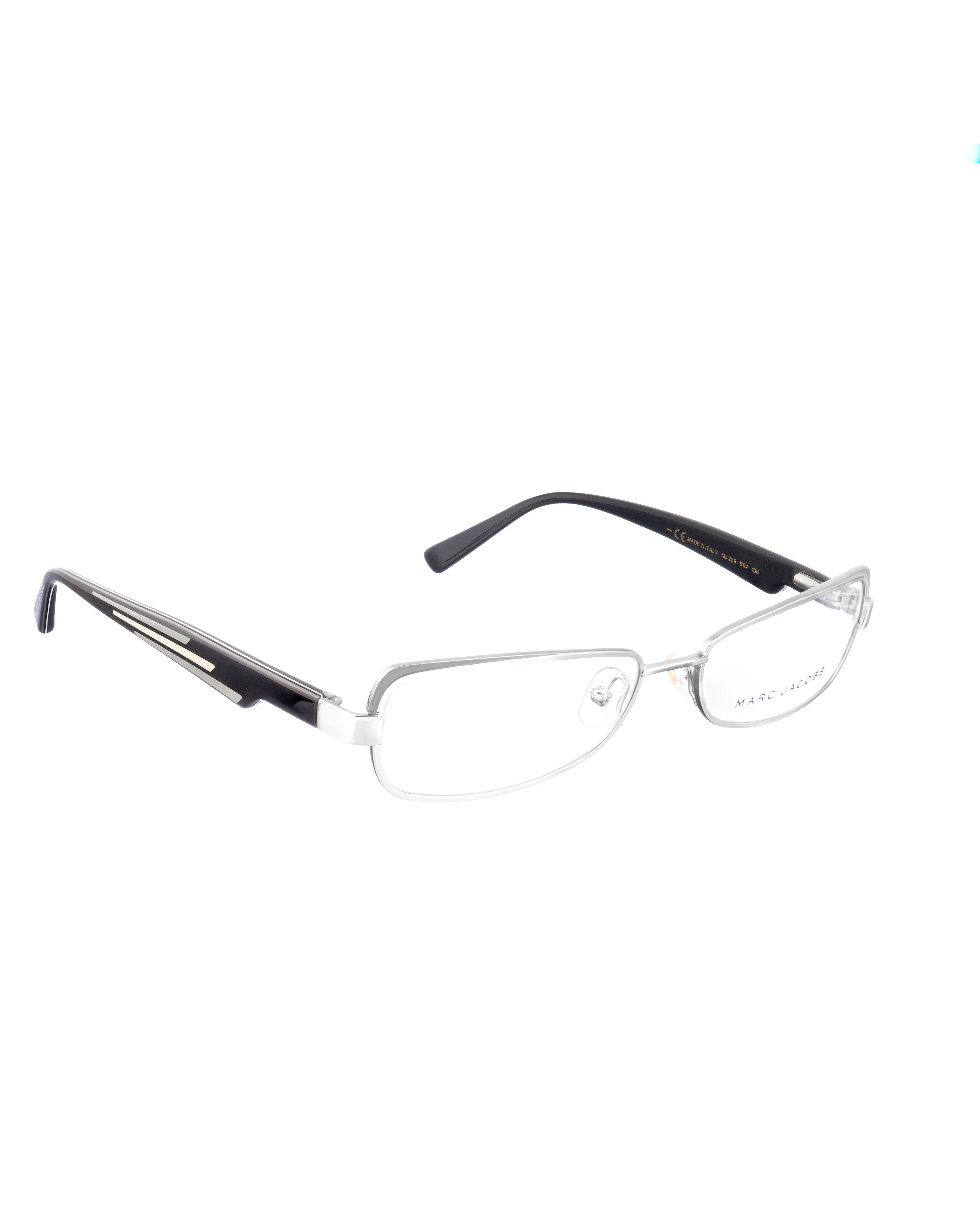 Marc Jacobs Marc Jacobs 00s Black and Grey Stripes Glasses Size ONE SIZE - 2 Thumbnail