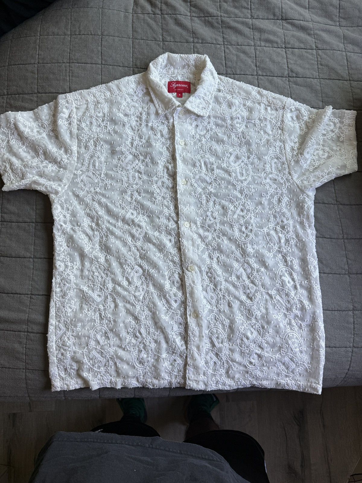 Supreme SS22 Supreme Chainstitch Chiffon Shirt Size US S / EU 44-46 / 1 - 1 Thumbnail