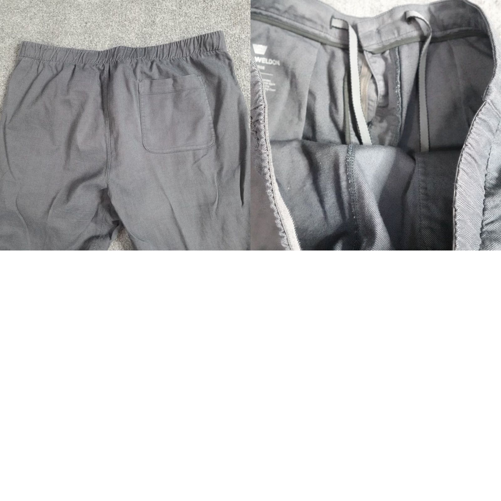 Vintage Mack Weldon Gray L Stretch Waist Jogger Cuff Drawstring Pants Men Regular 28in Inseam Solid Front Flat Front Cotton Blend Jogger Style Size US 33 - 9 Thumbnail