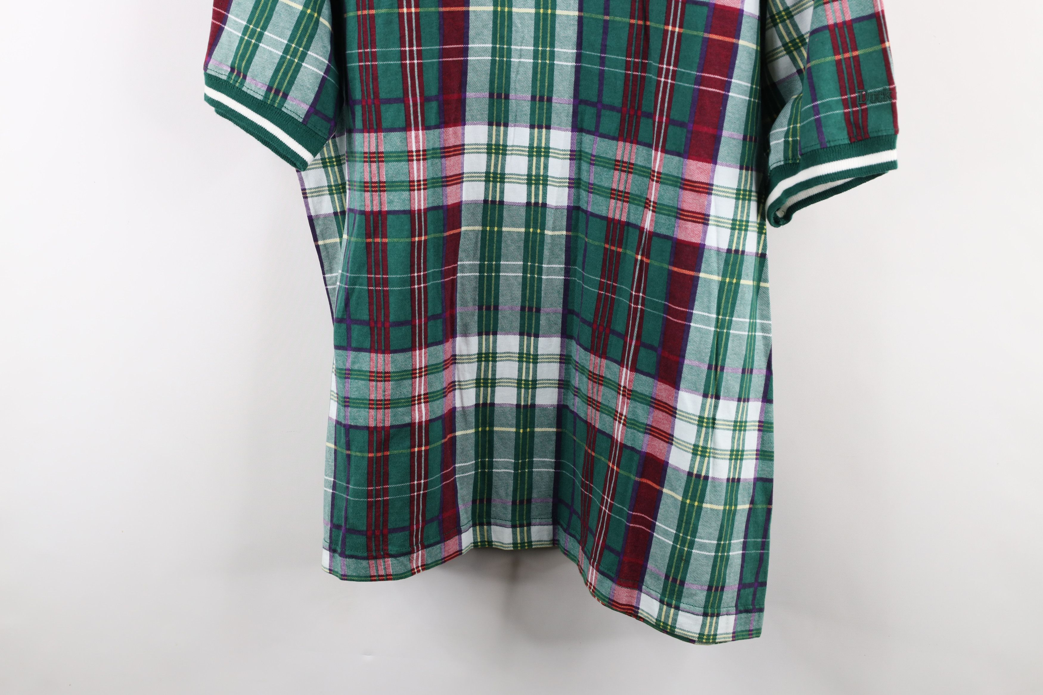 Vintage Deadstock Vintage 90s Duck Head Checkered Plaid Golf Polo Size US L / EU 52-54 / 3 - 3 Thumbnail