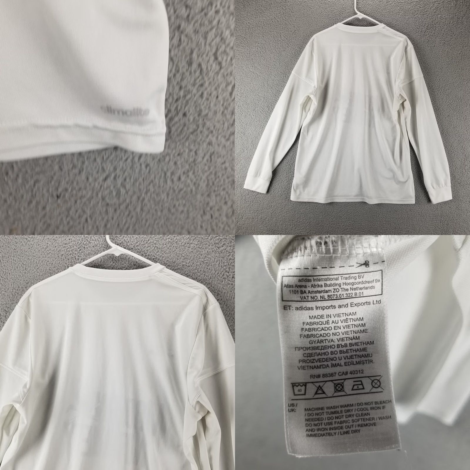 Adidas Adidas x Modern Notoriety Climalite Jersey Men XL White Soccer Long Sleeve Shirt Size US XL / EU 56 / 4 - 8 Thumbnail