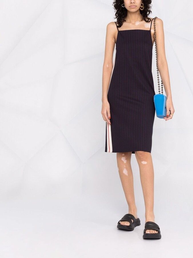 Palm Angels o1y1125 Midi Dress in Midnight Blue/Red Size XS / US 0-2 / IT 36-38 - 5 Thumbnail