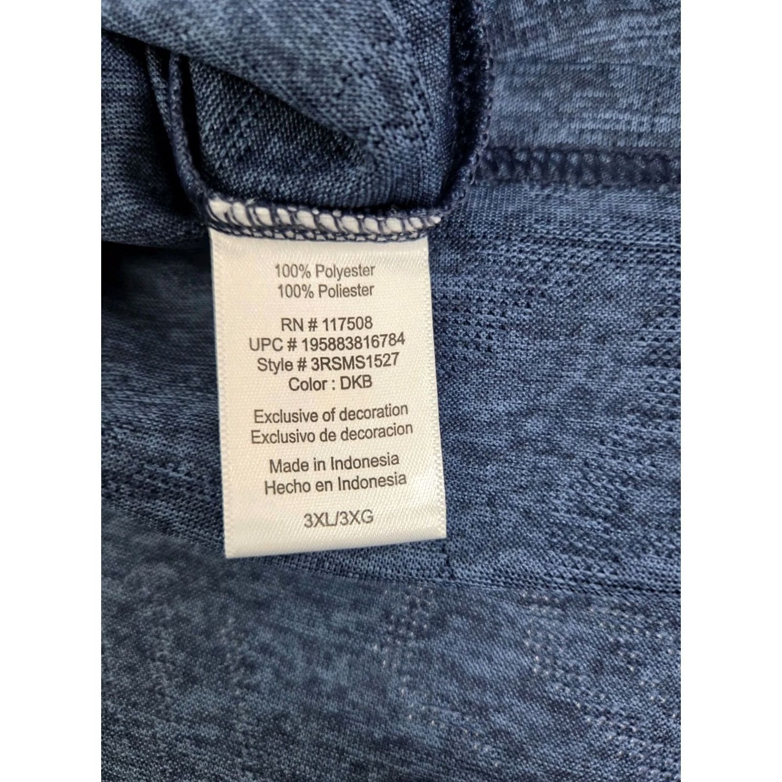 Reebok Reebok Speedwick Blue T-Shirt Short Sleeve 3XL Mens Crew Neck Logo Mus Machin Washable Shirt Sports Activewear Size US XXL / EU 58 / 5 - 7 Thumbnail