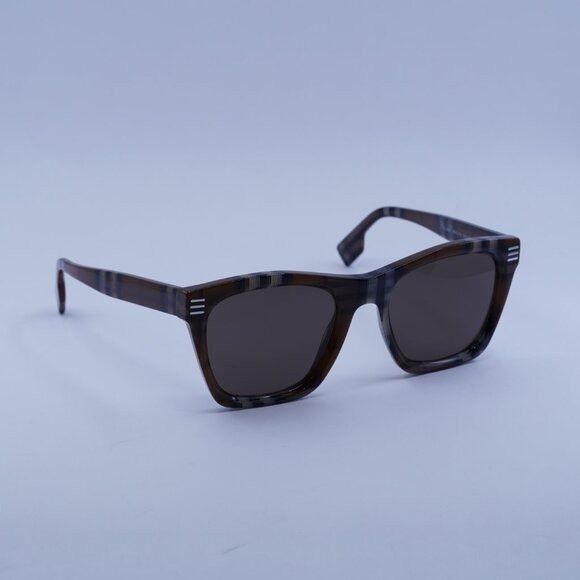 Burberry Burberry BE4348 396673 Square Sunglasses Brown Check Frame Size ONE SIZE - 5 Thumbnail