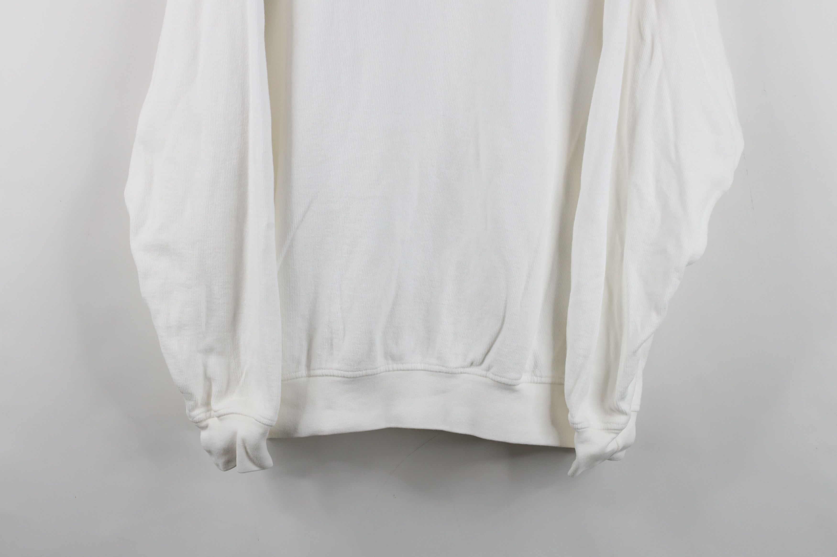Vintage Vintage 90s Streetwear Ribbed Knit Crewneck Sweater White Size US L / EU 52-54 / 3 - 3 Thumbnail