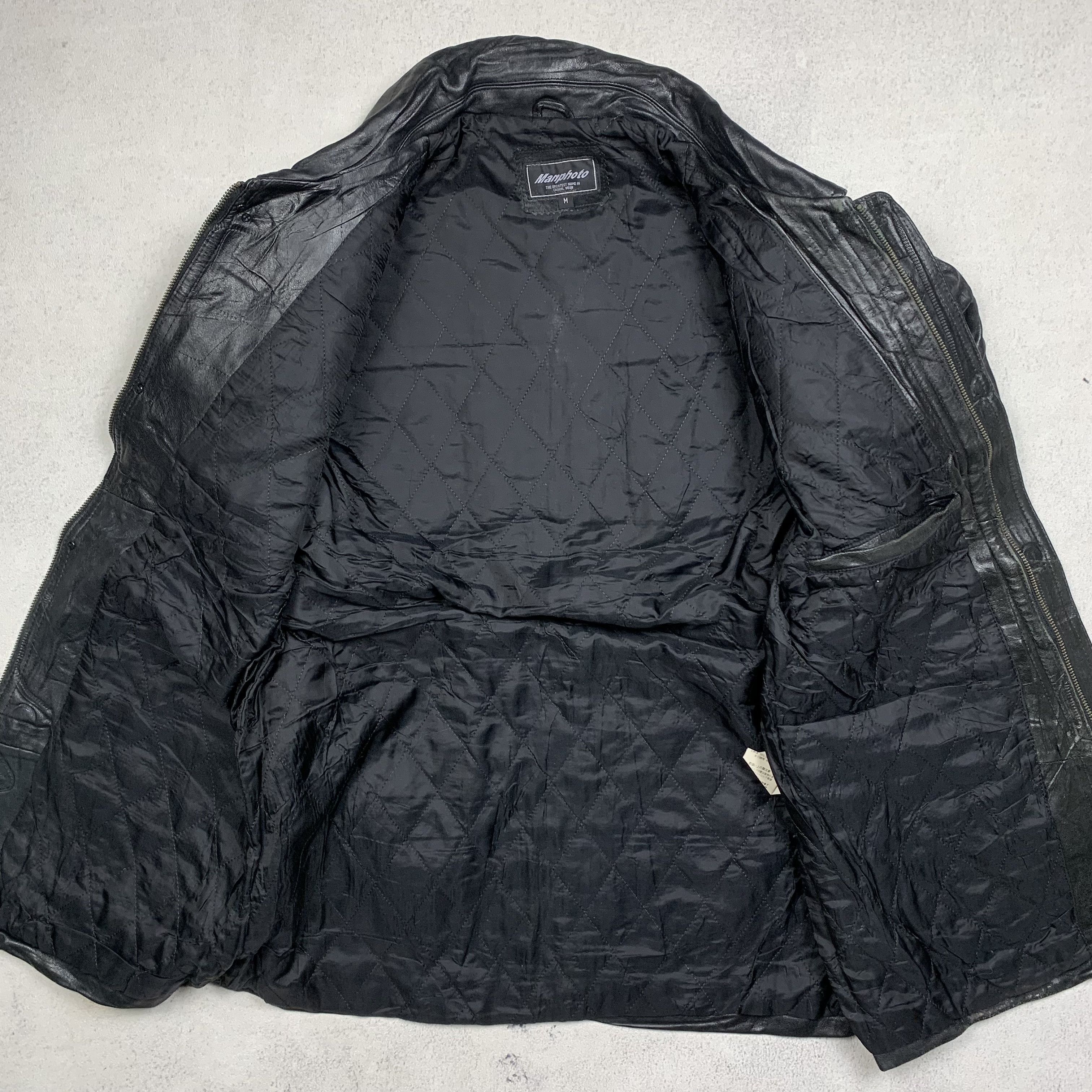Genuine Leather Vintage Genuine Real Leather Coat Jacket High Quality Rock Size US M / EU 48-50 / 2 - 6 Thumbnail