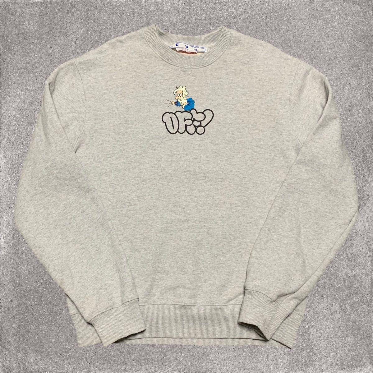 Off-White Off White Medium Wizard Cartoon Graffiti Grey Sweatshirt Size US M / EU 48-50 / 2 - 1 Thumbnail