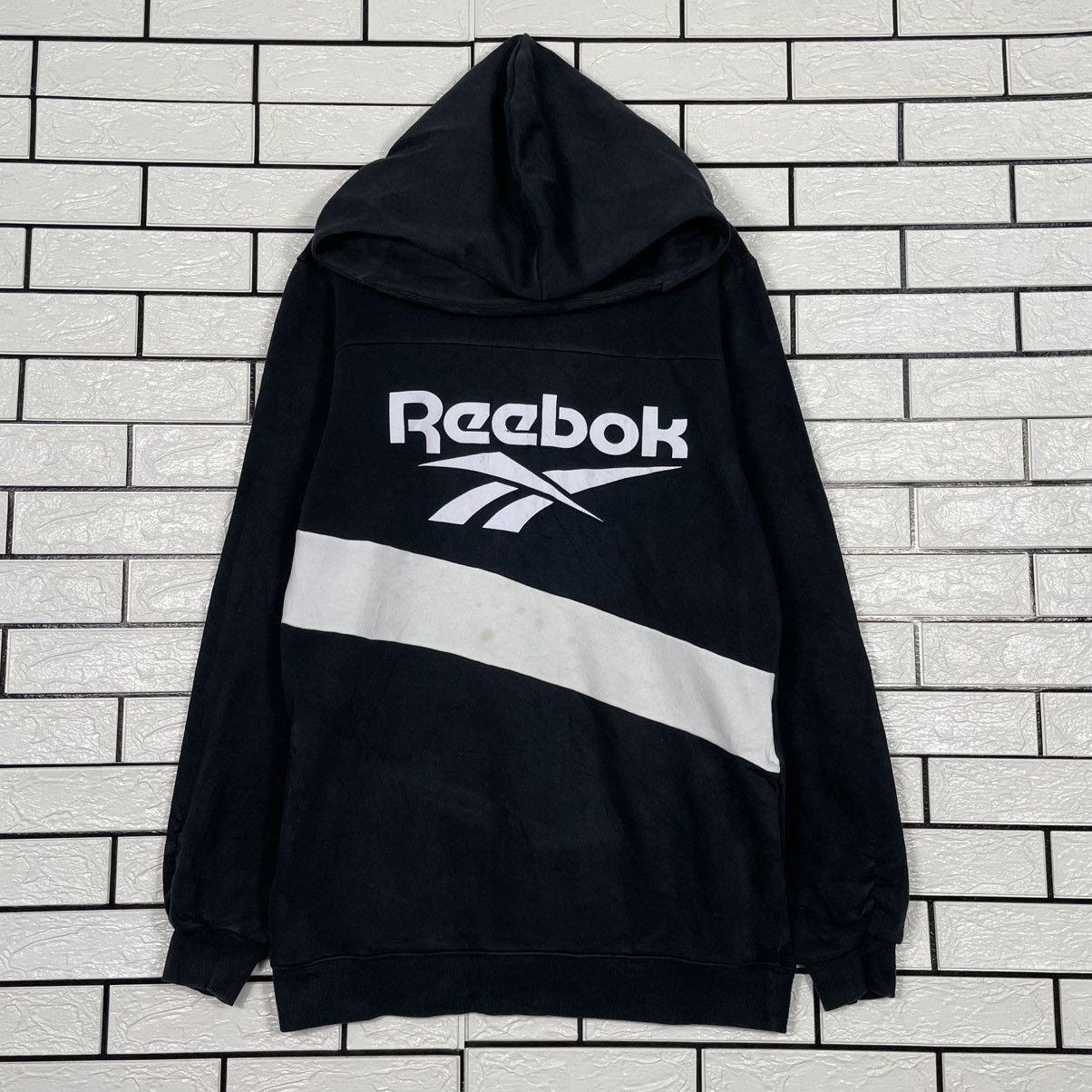 Reebok Reebok Big Logo Pullover Black Hoodie Size US L / EU 52-54 / 3 - 1 Thumbnail