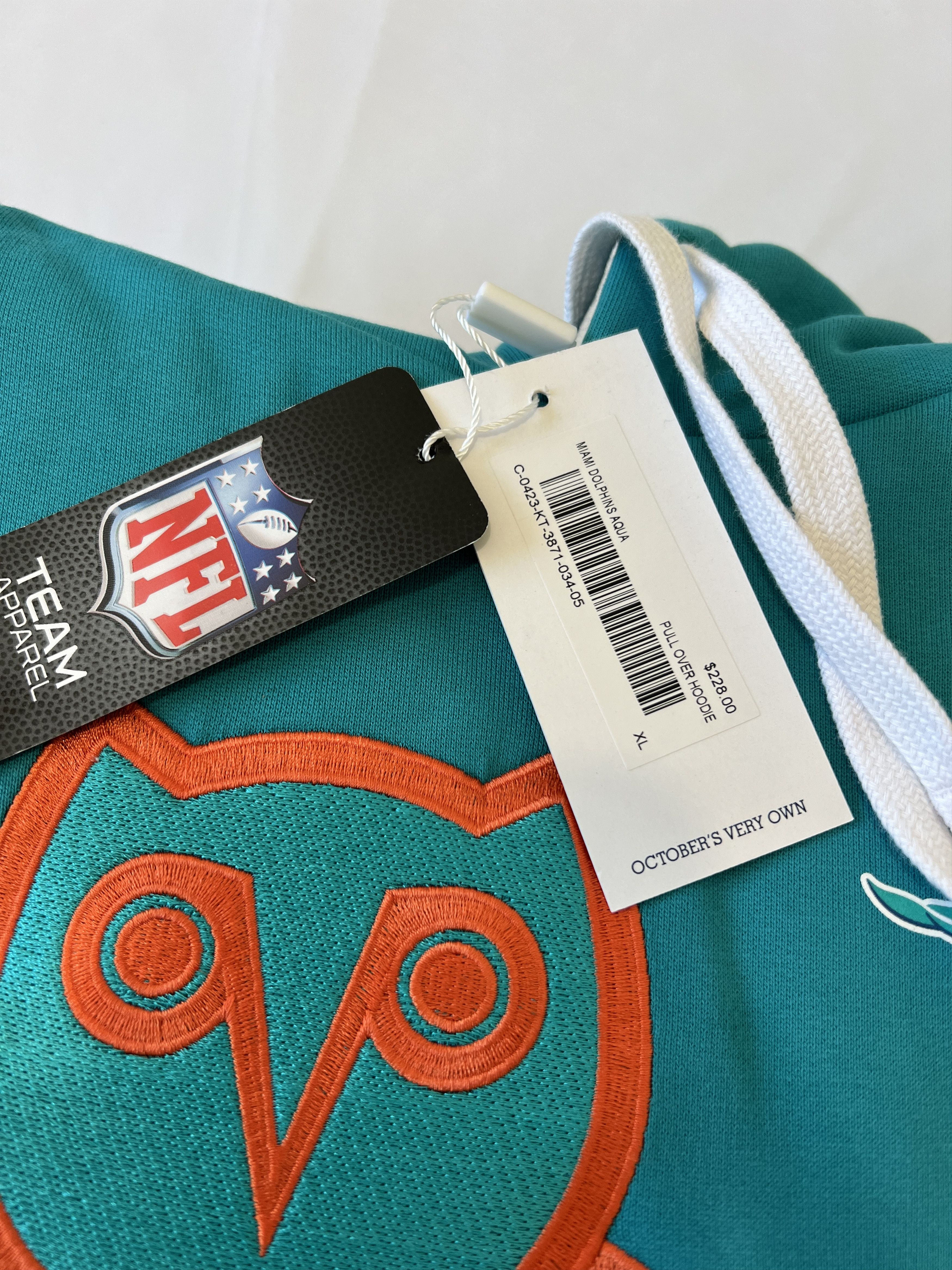 Drake OVO x NFL Miami Dolphins OG Owl Hoodie Size US XL / EU 56 / 4 - 8 Thumbnail