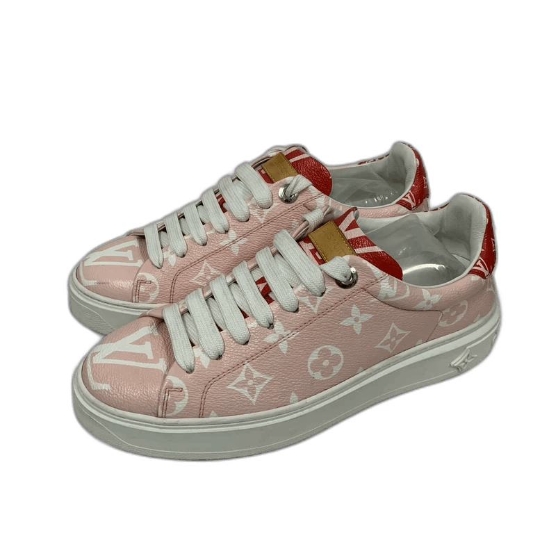 Louis Vuitton Louis Vuitton Pink Printed Sneakers Size 38 Size US 8 / IT 38 - 1 Thumbnail