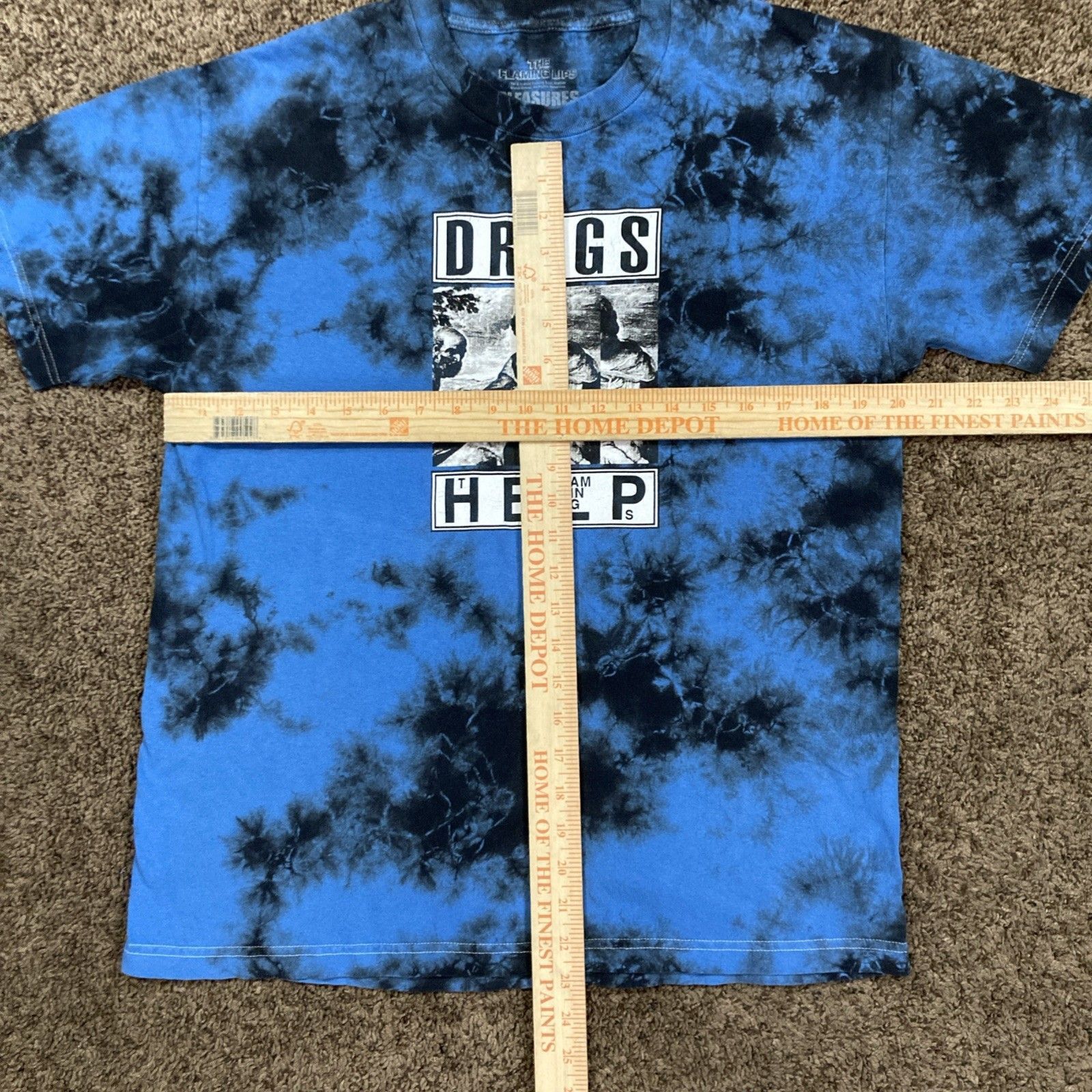 Pleasures Rare Pleasures The Flaming Lips T “DRUGS HELP” Tie Dye Shirt Size US M / EU 48-50 / 2 - 3 Thumbnail