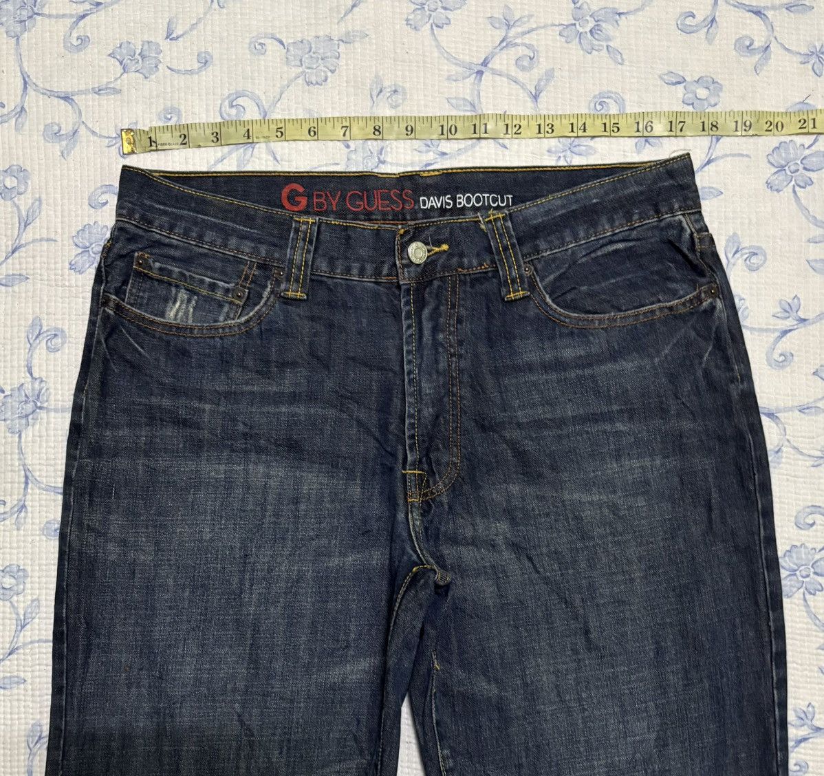 Guess G By Guess Davis Bootcut Streetwear Flared Denim Size US 35 - 2 Thumbnail