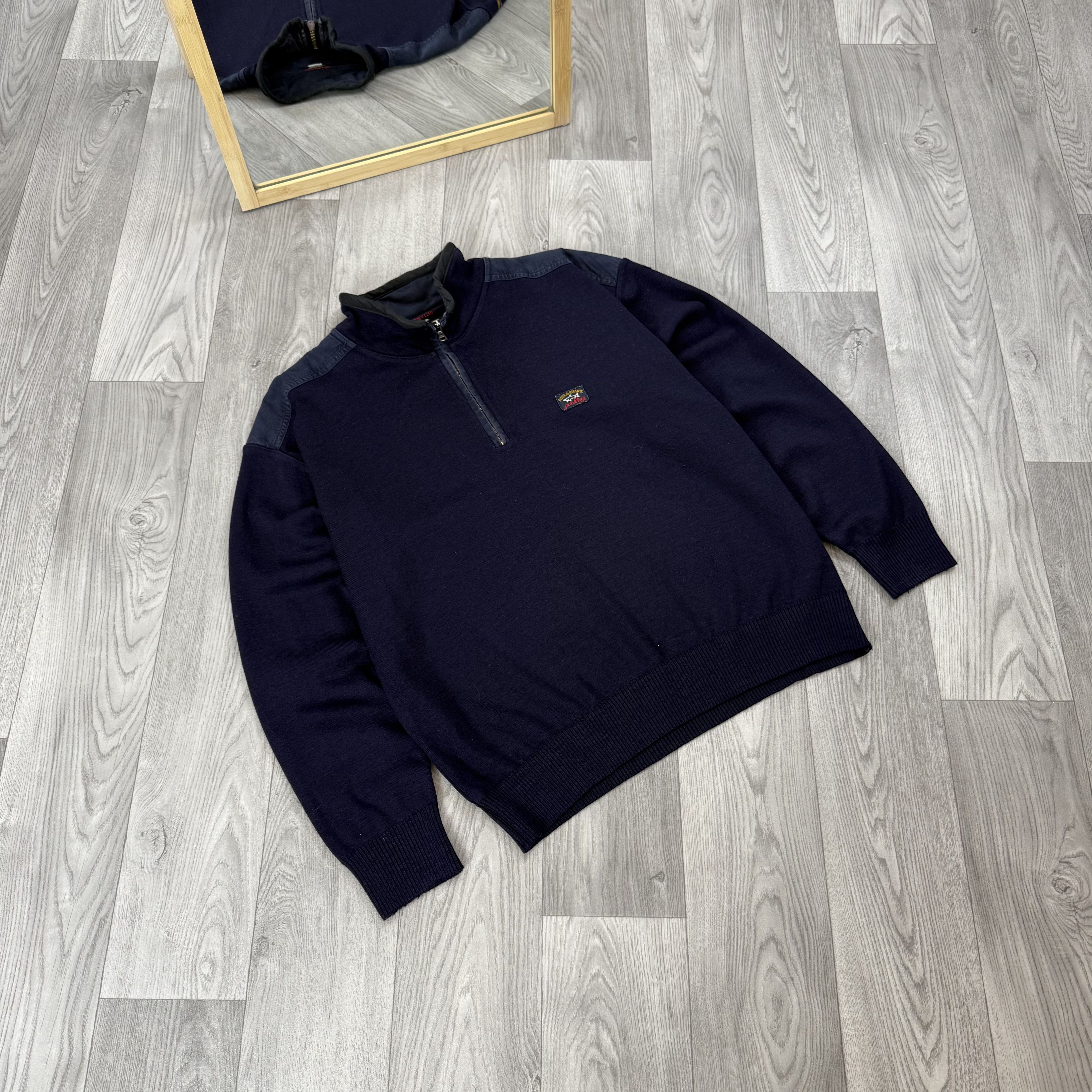 Paul & Shark Vintage Paul & Shark 90s Half Zip Blue Sweater Size US L / EU 52-54 / 3 - 3 Thumbnail