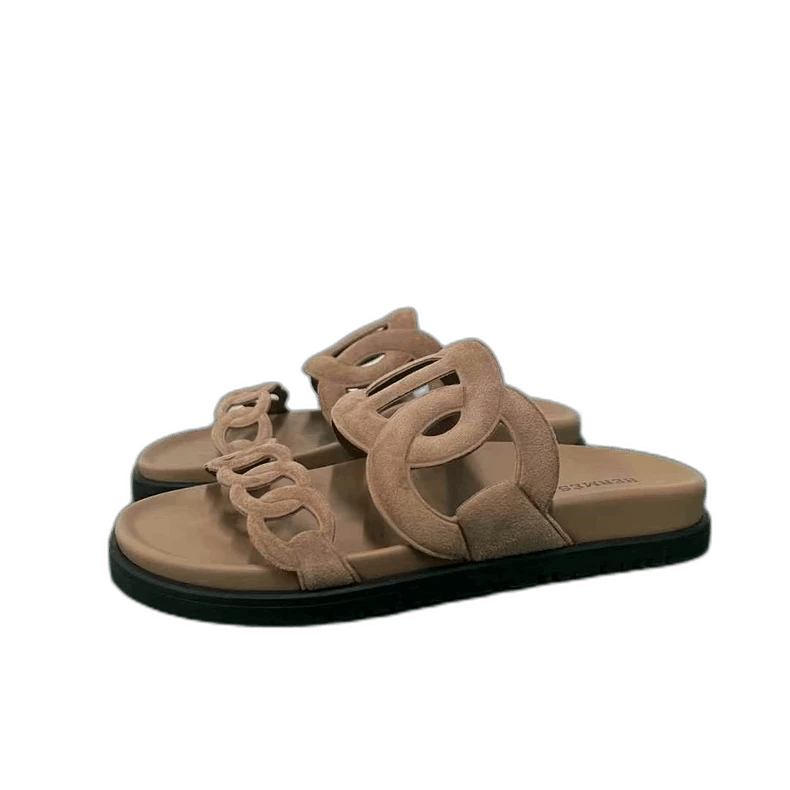 Hermes Hermès Pink Brown Pig Nose Sandals Size 36.5-2506 Size US 6 / IT 36 - 1 Thumbnail