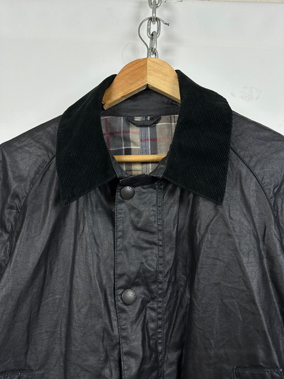 Barbour Barbour Black Keats Linen/Polyurethane Coated Jacket Size US L / EU 52-54 / 3 - 13 Thumbnail