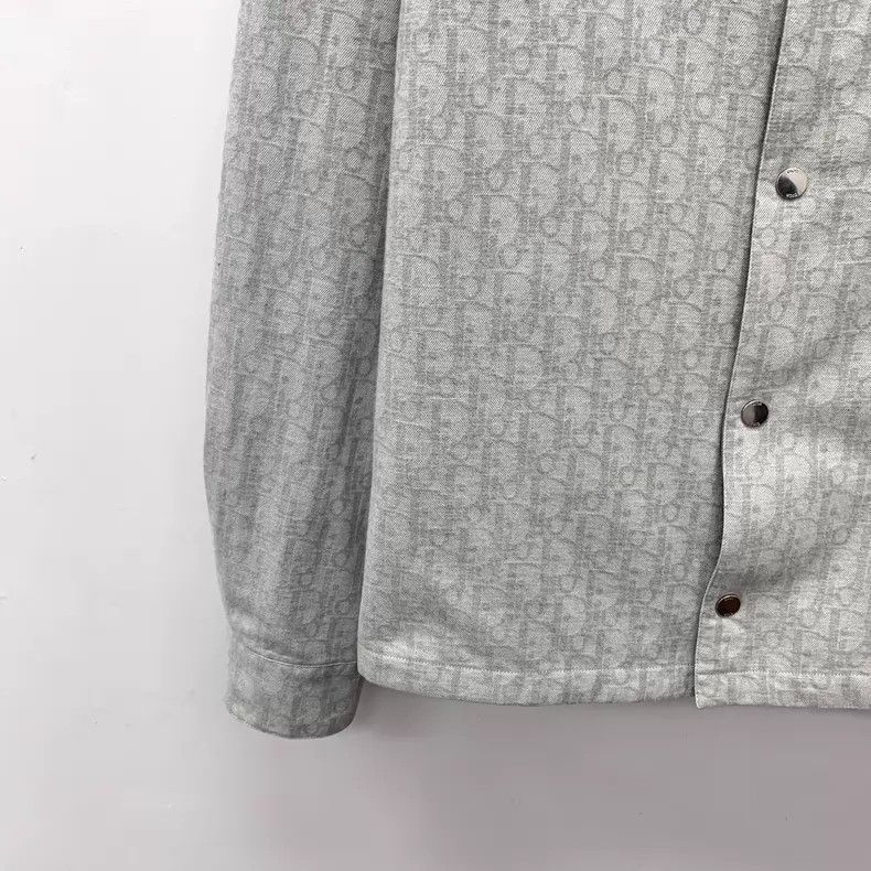 Dior Dior Gray logo jacquart full print cotton lapel single-bre Size US S / EU 44-46 / 1 - 4 Thumbnail
