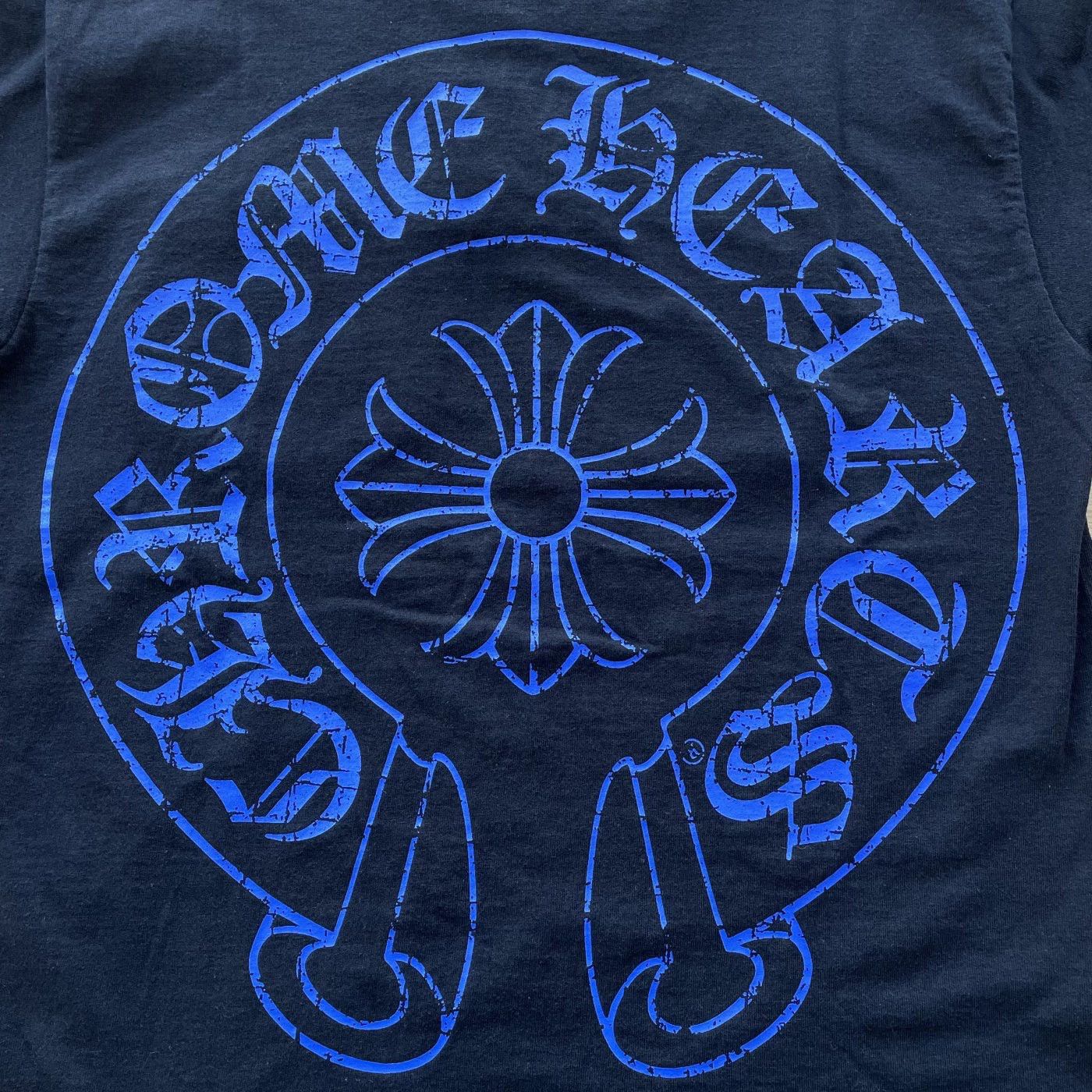 Chrome Hearts Chrome Hearts Black Short Sleeve Tee Blue Big Cross Men's M Size US M / EU 48-50 / 2 - 4 Thumbnail