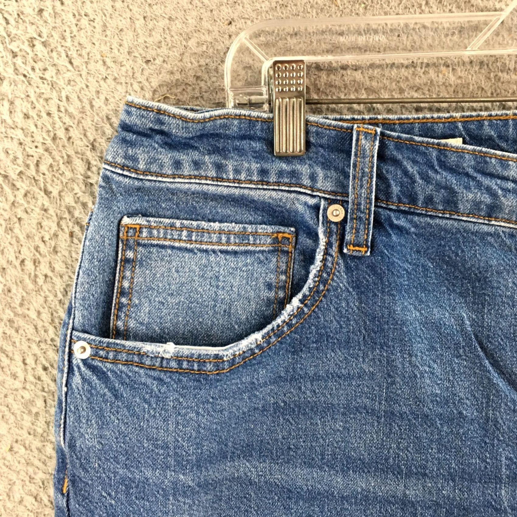 Vintage Universal Thread Jeans Womens 17R Straight Jeans High Rise Button Fly Blue Denim Vintage? No Size 38" / US 16 / IT 52 - 3 Thumbnail