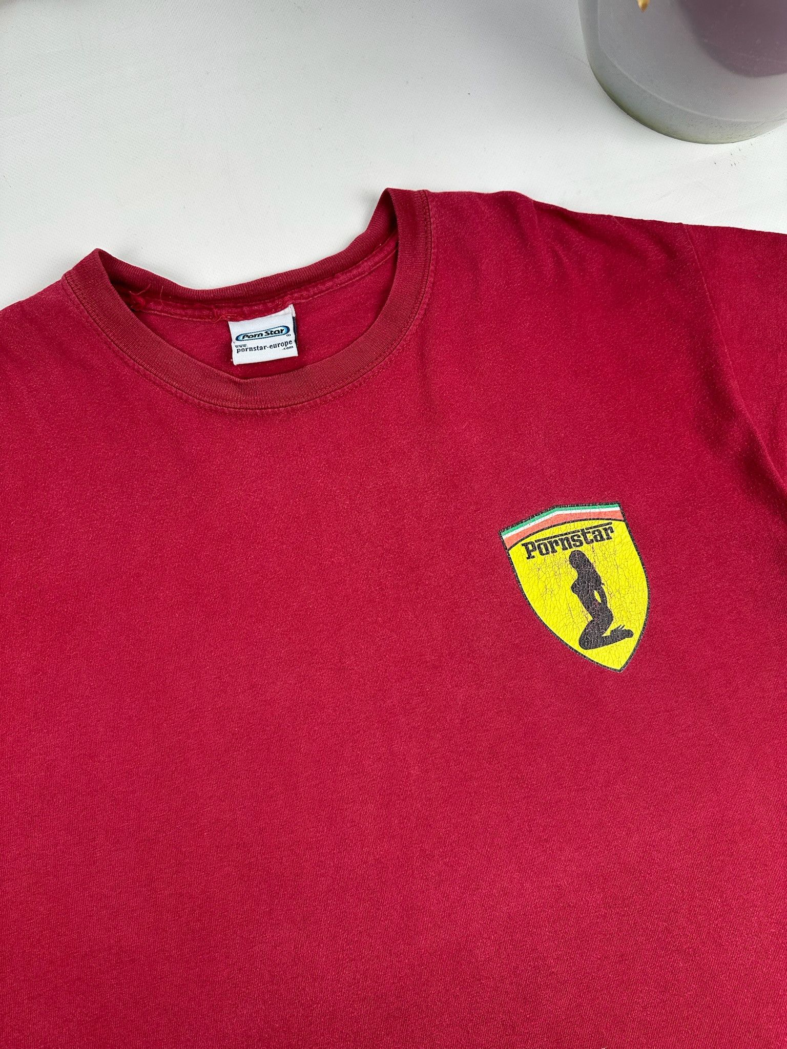 Vintage RARE Vintage Pornstar Tshirt Ferrari parody sexy tee Size US L / EU 52-54 / 3 - 3 Thumbnail